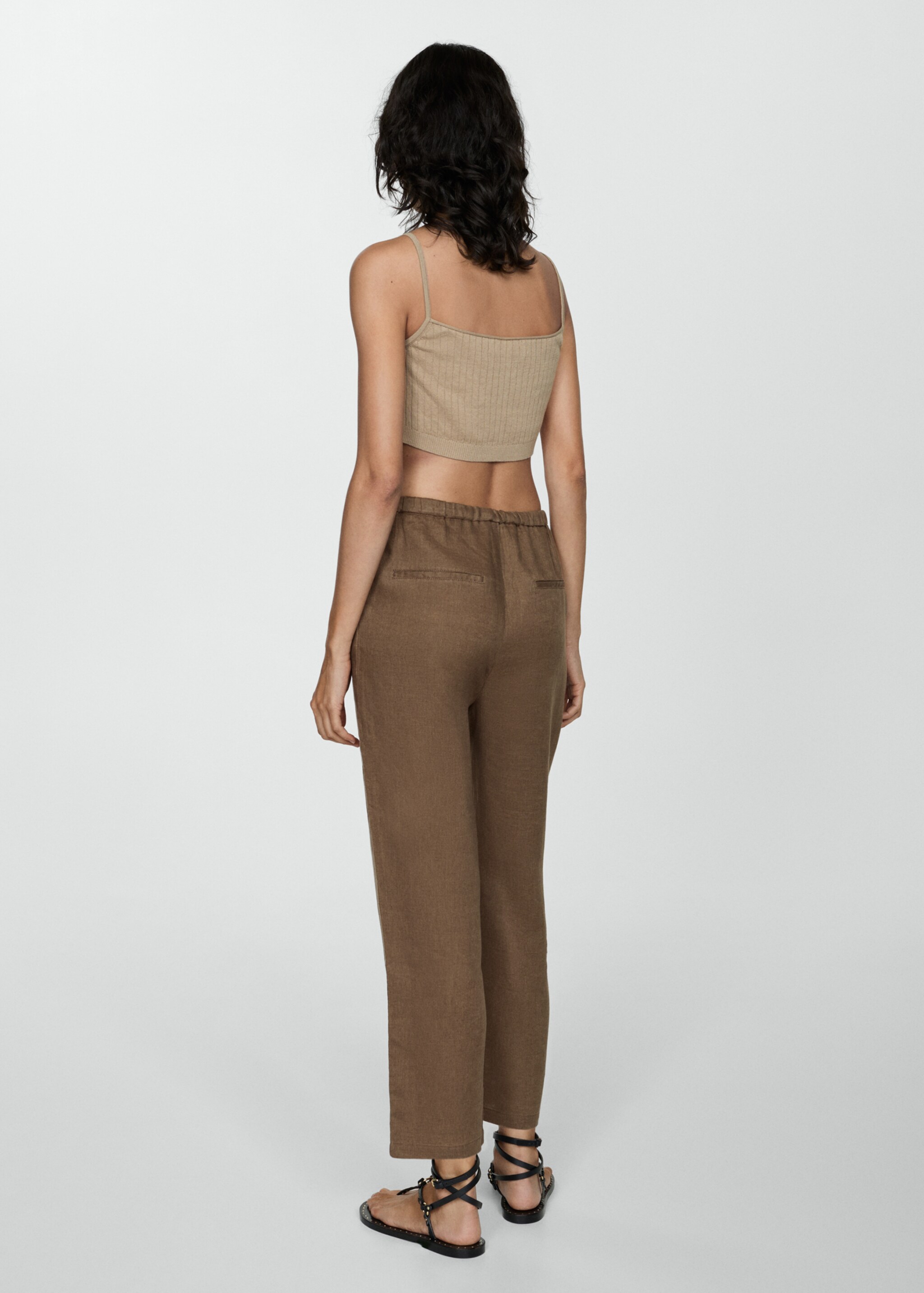 100% linen trousers - Reverse of the article
