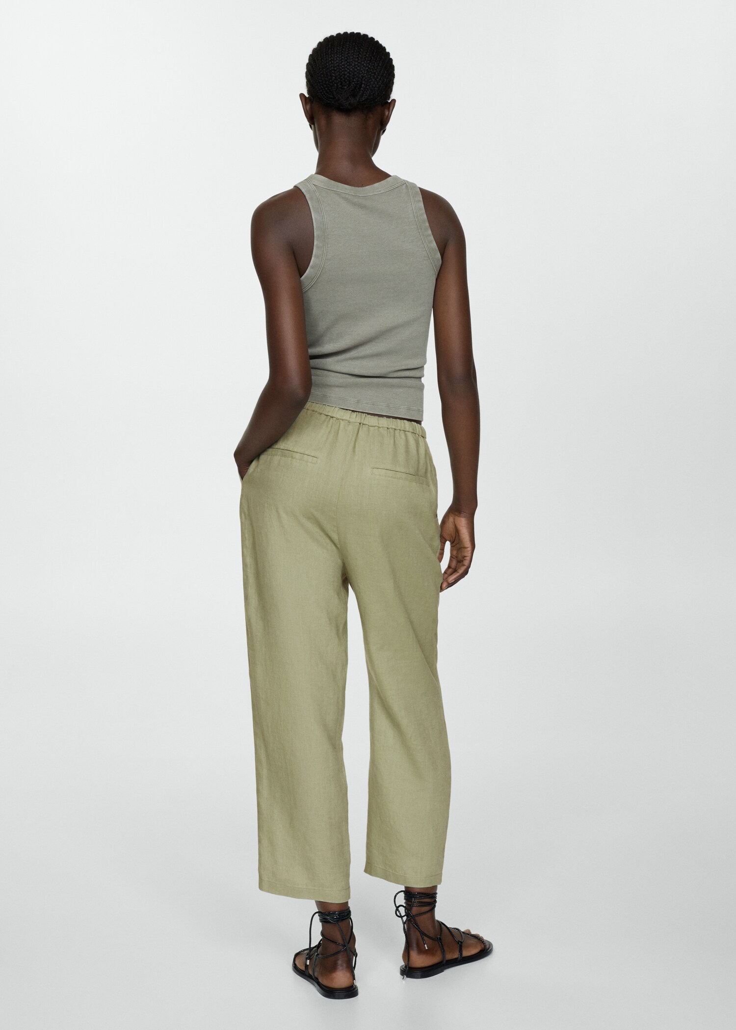 100% linen trousers - Reverse of the article