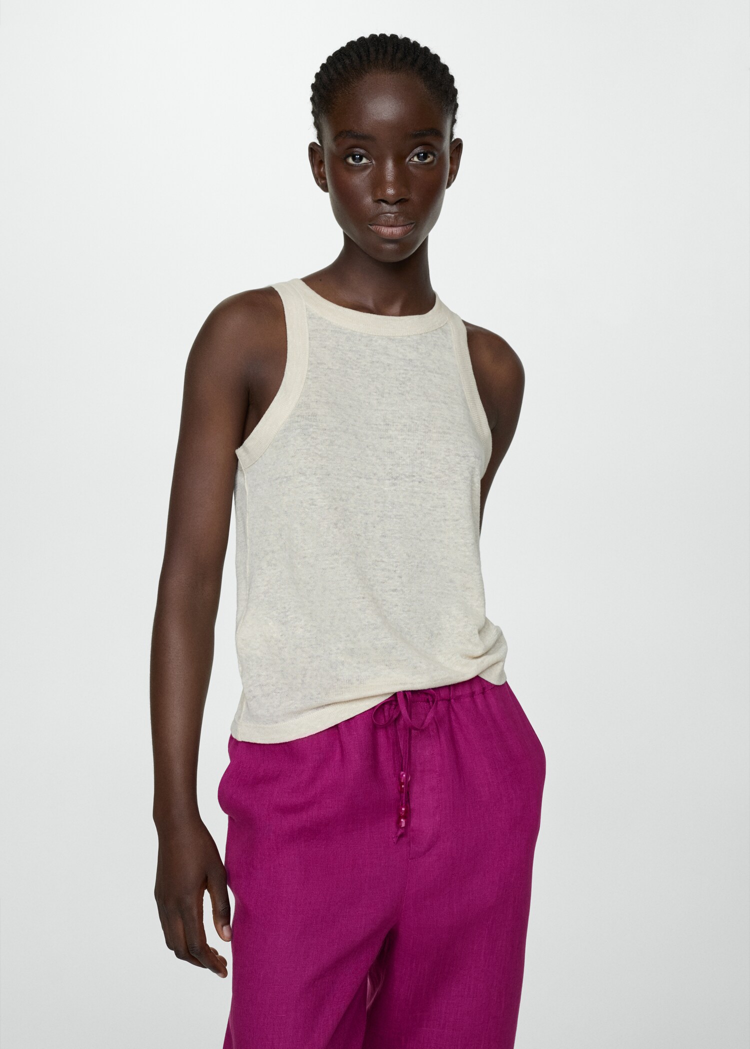 100% linen trousers - Details of the article 1
