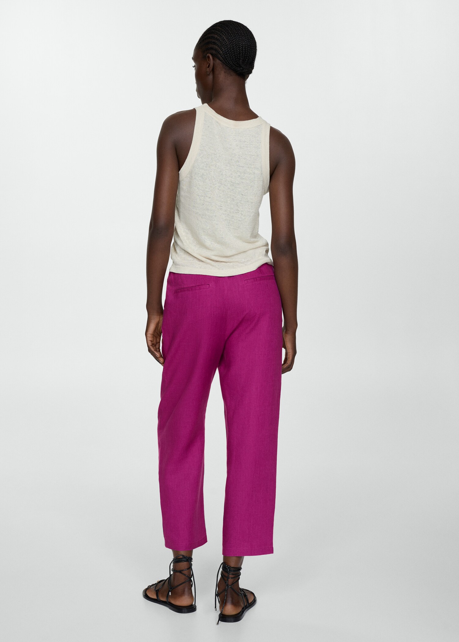 100% linen trousers - Reverse of the article