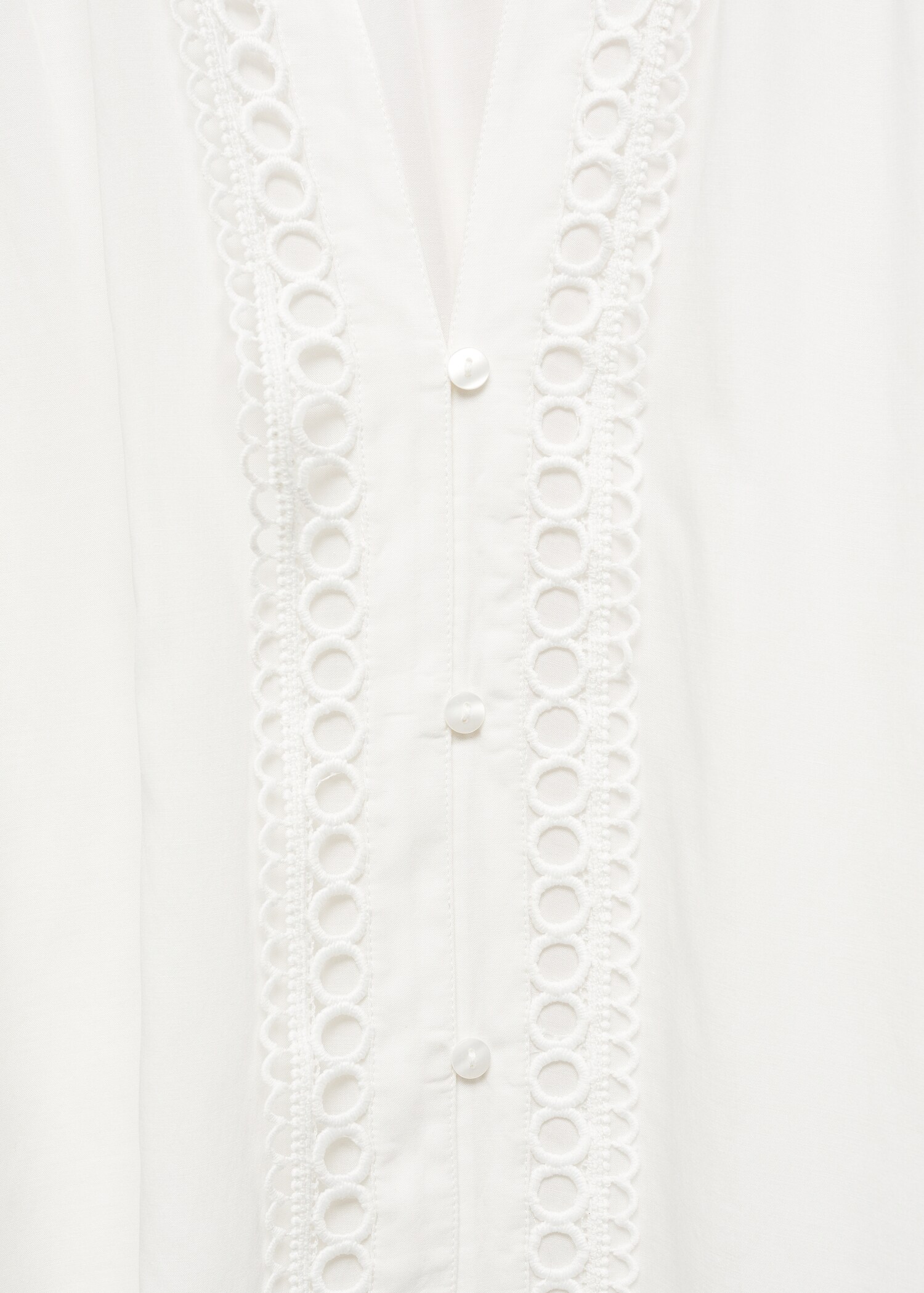 Cotton blouse with openwork detail - Details of the article 8