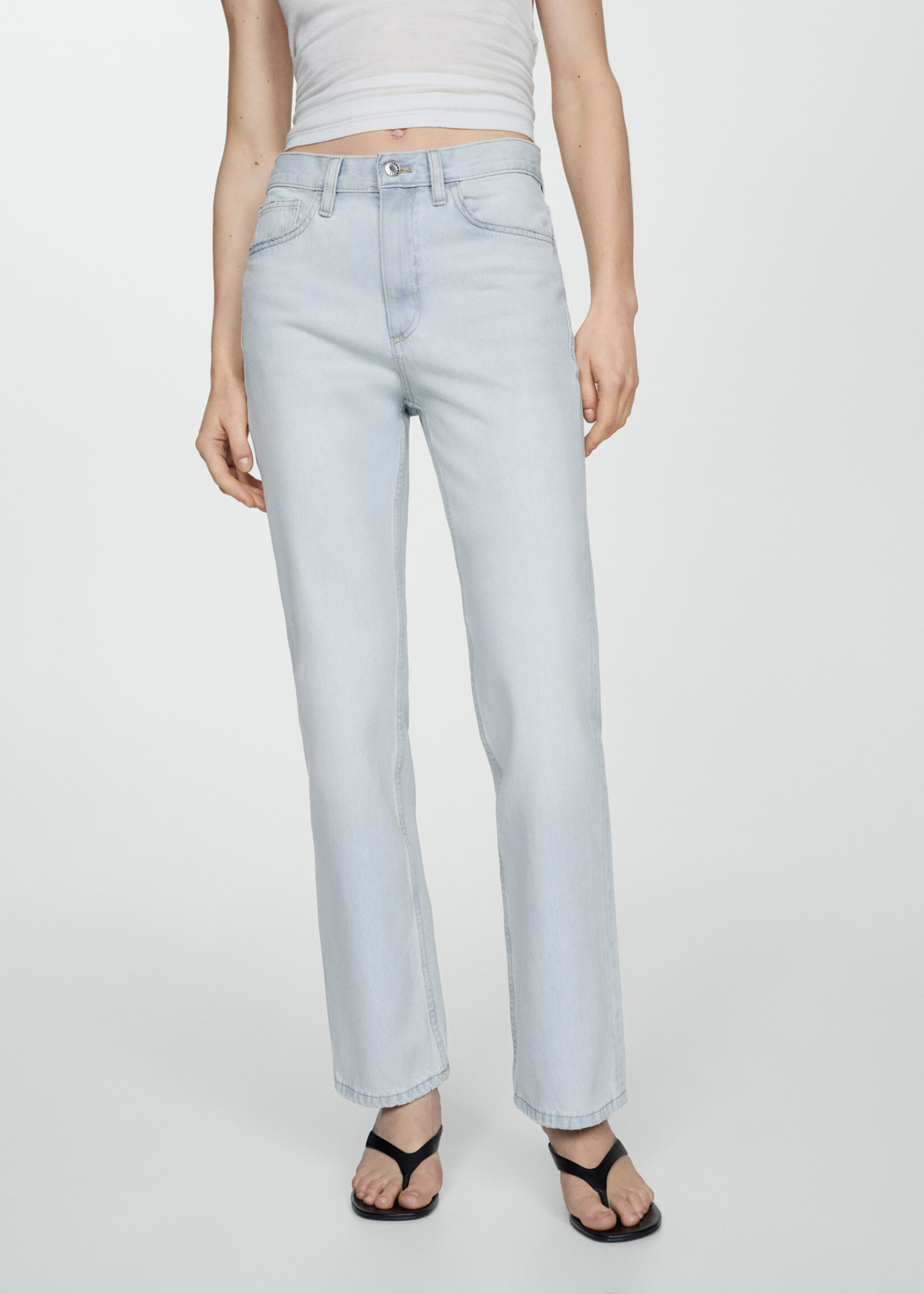 Mid-rise straight jeans - Medium plane