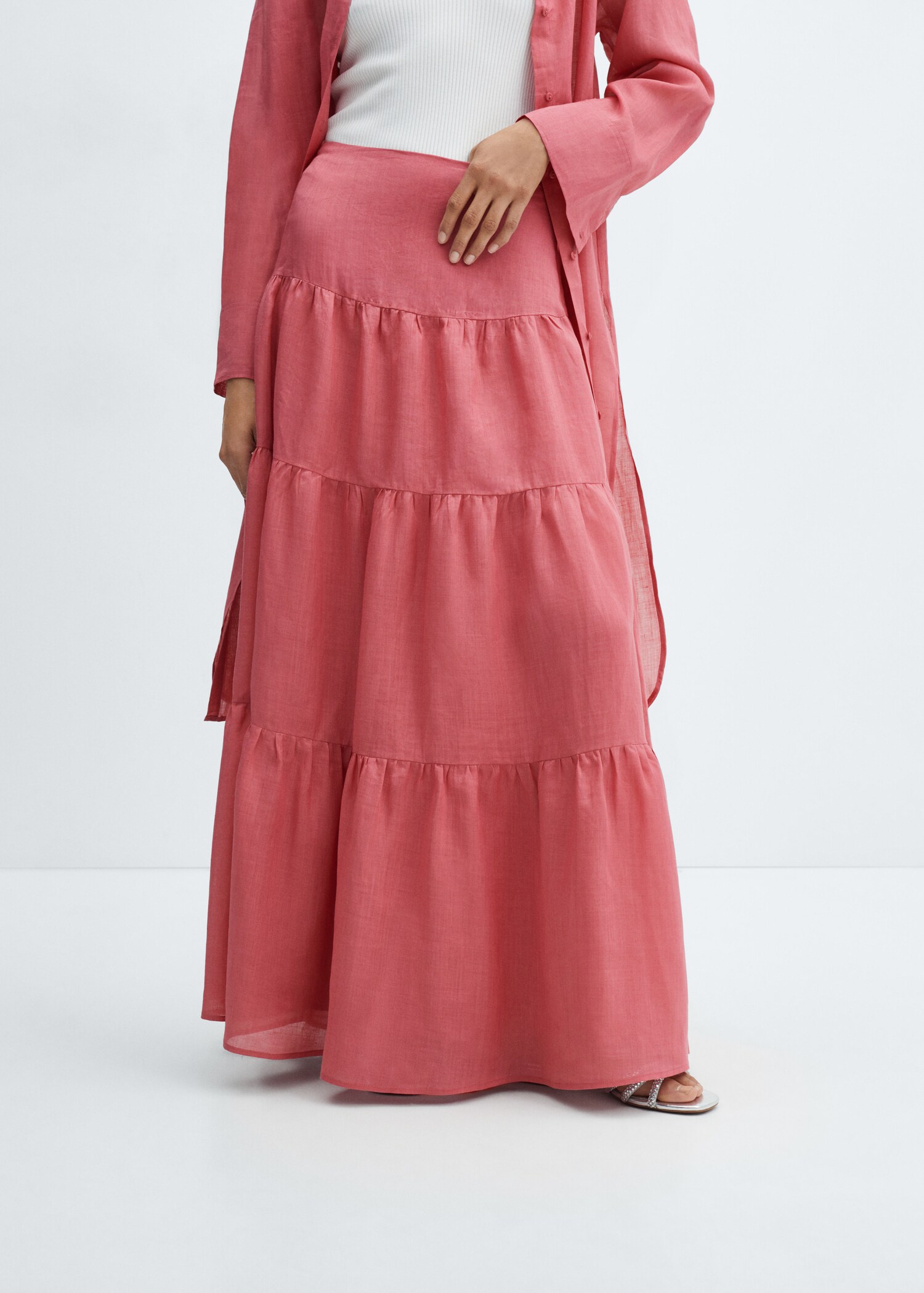 Ramie maxi-skirt - Medium plane