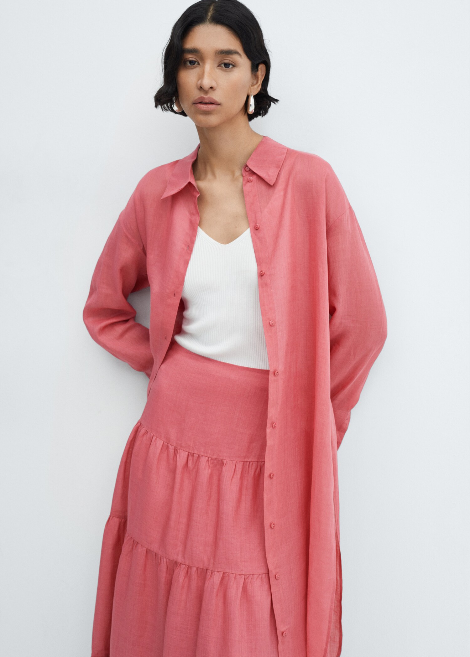 Ramie maxi-skirt - Details of the article 1