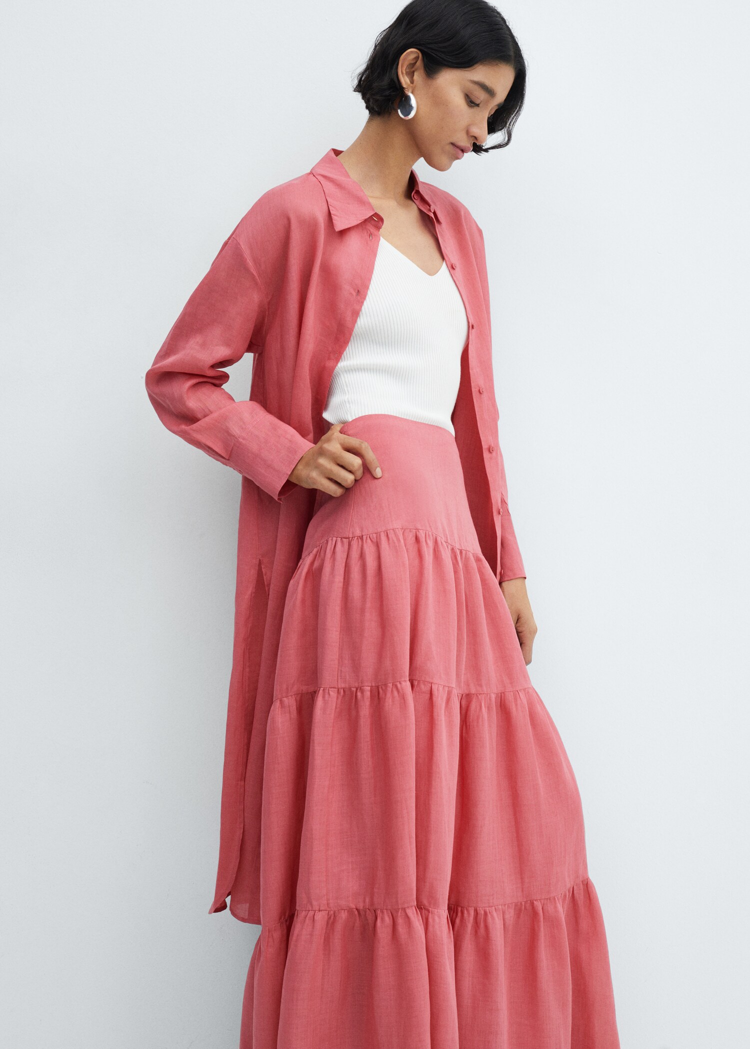 Ramie maxi-skirt - Details of the article 2