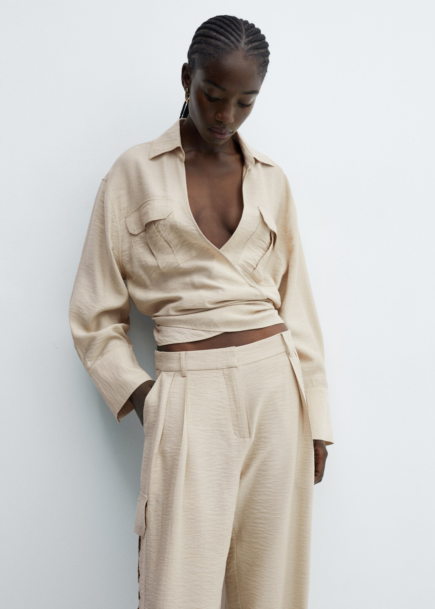 Pleated cargo trousers - Details of the article 1