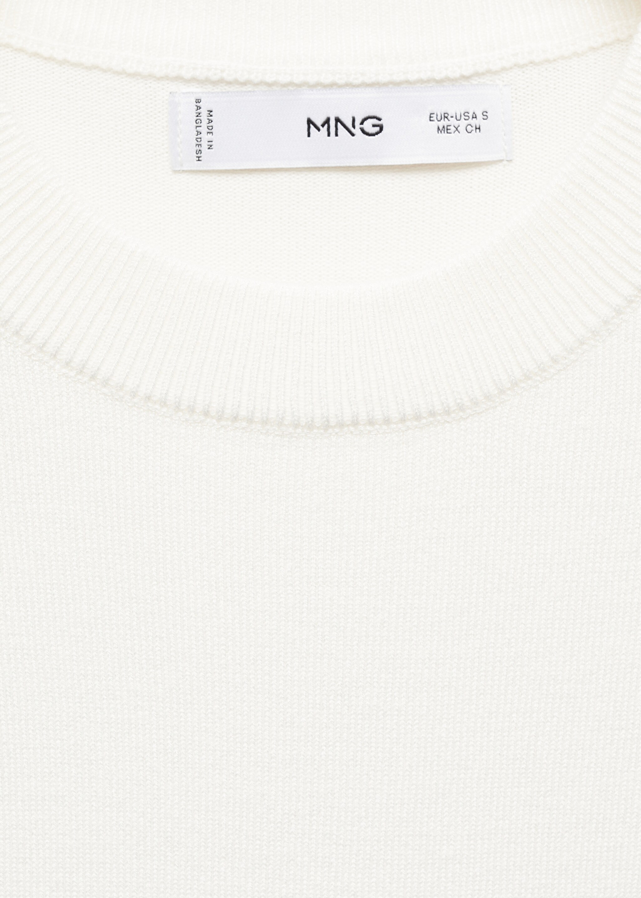 Short sleeve sweater - Details of the article 8, Ecru. Ref: 67075745-00.