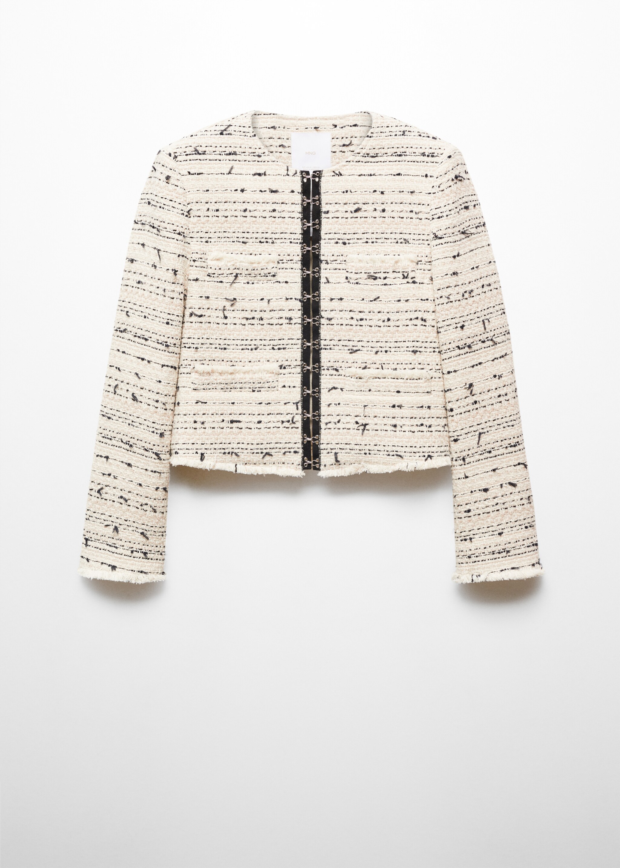 Tweed jacket with hook-and-eye fastenings - Article without model