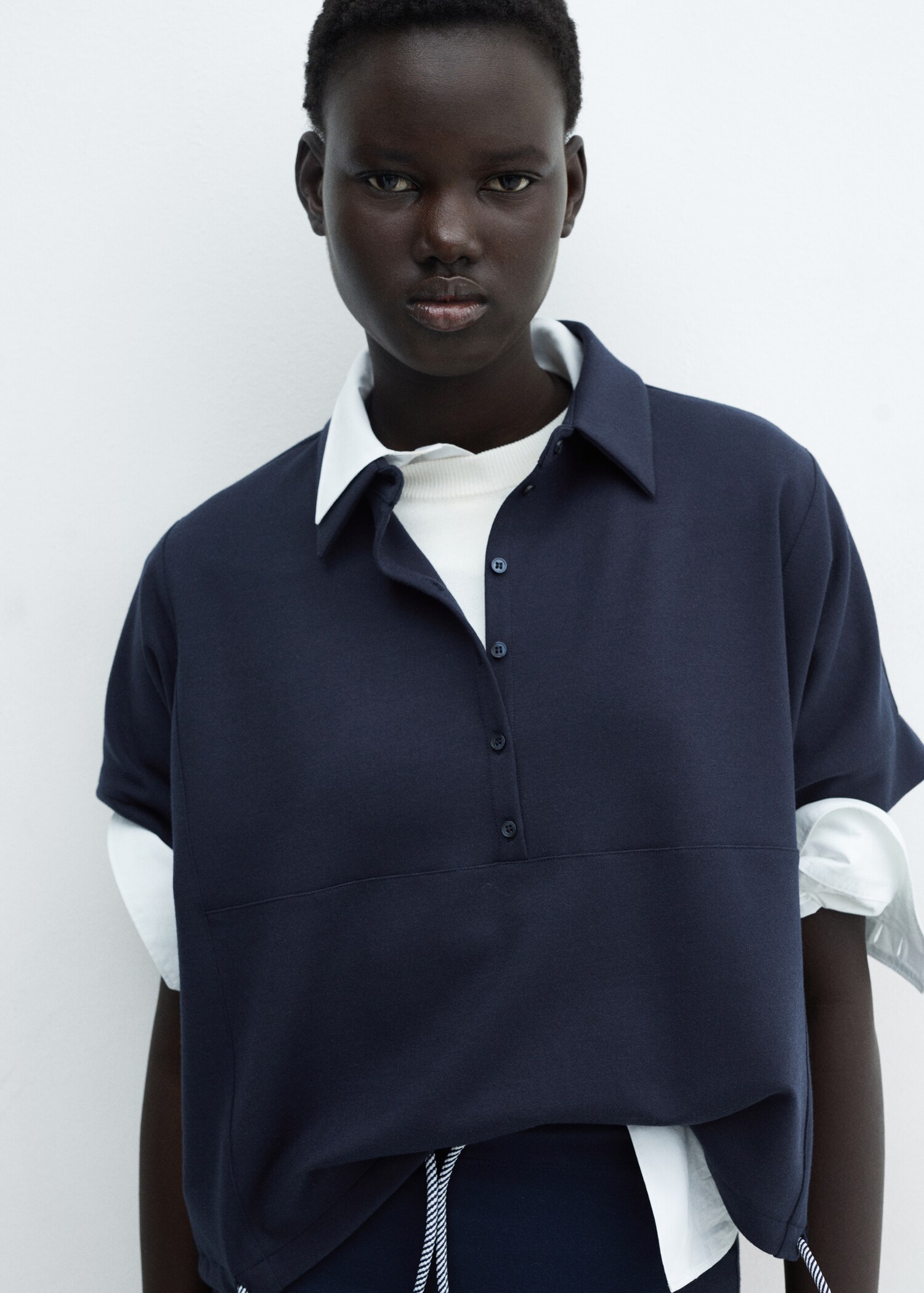 Sudadera polo cordón ajustable - Detalle del artículo 1