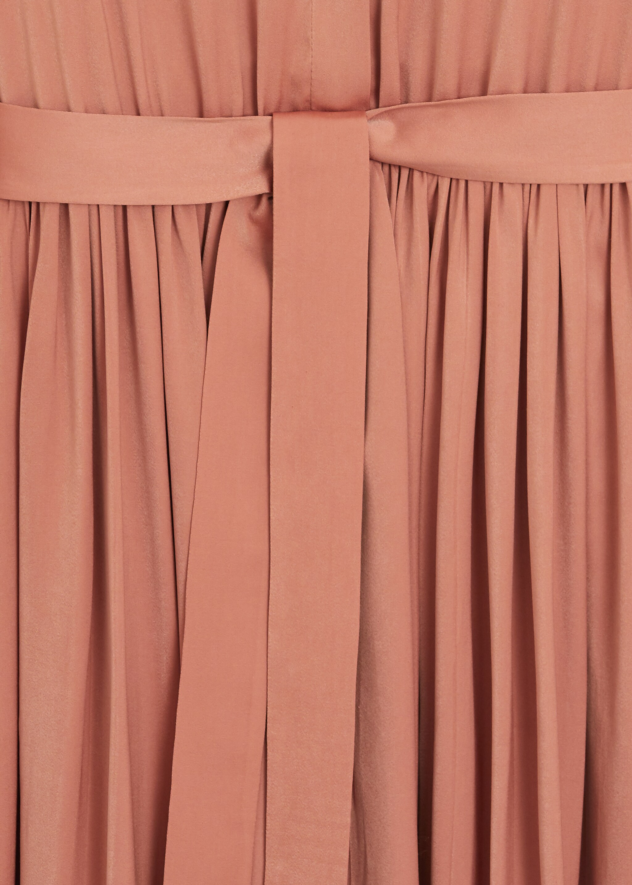 Vestido camisero satinado - Detalle del artículo 0