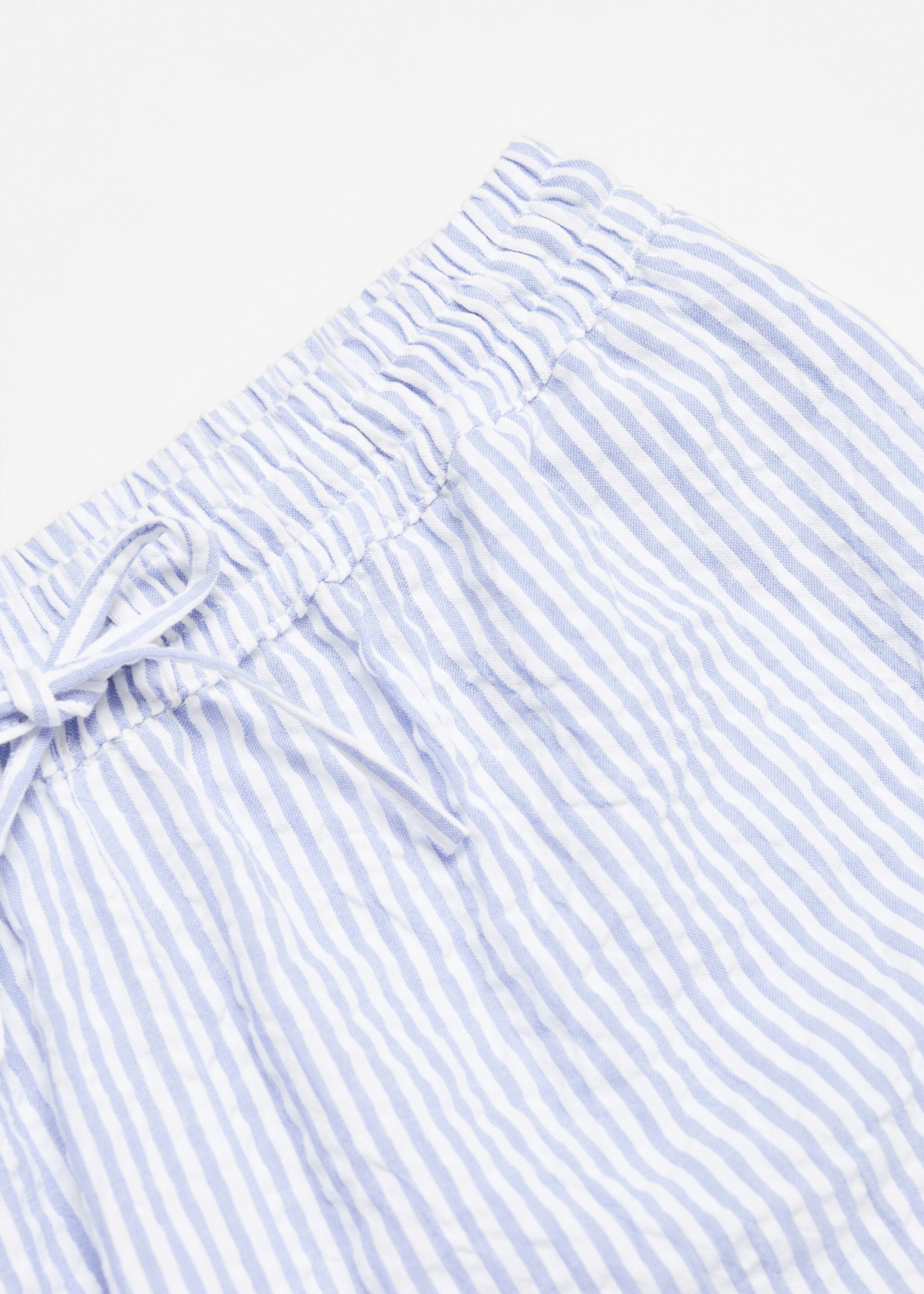 Two-piece striped cotton pyjamas - Details of the article 8, Blue. Ref: 67075979-00.