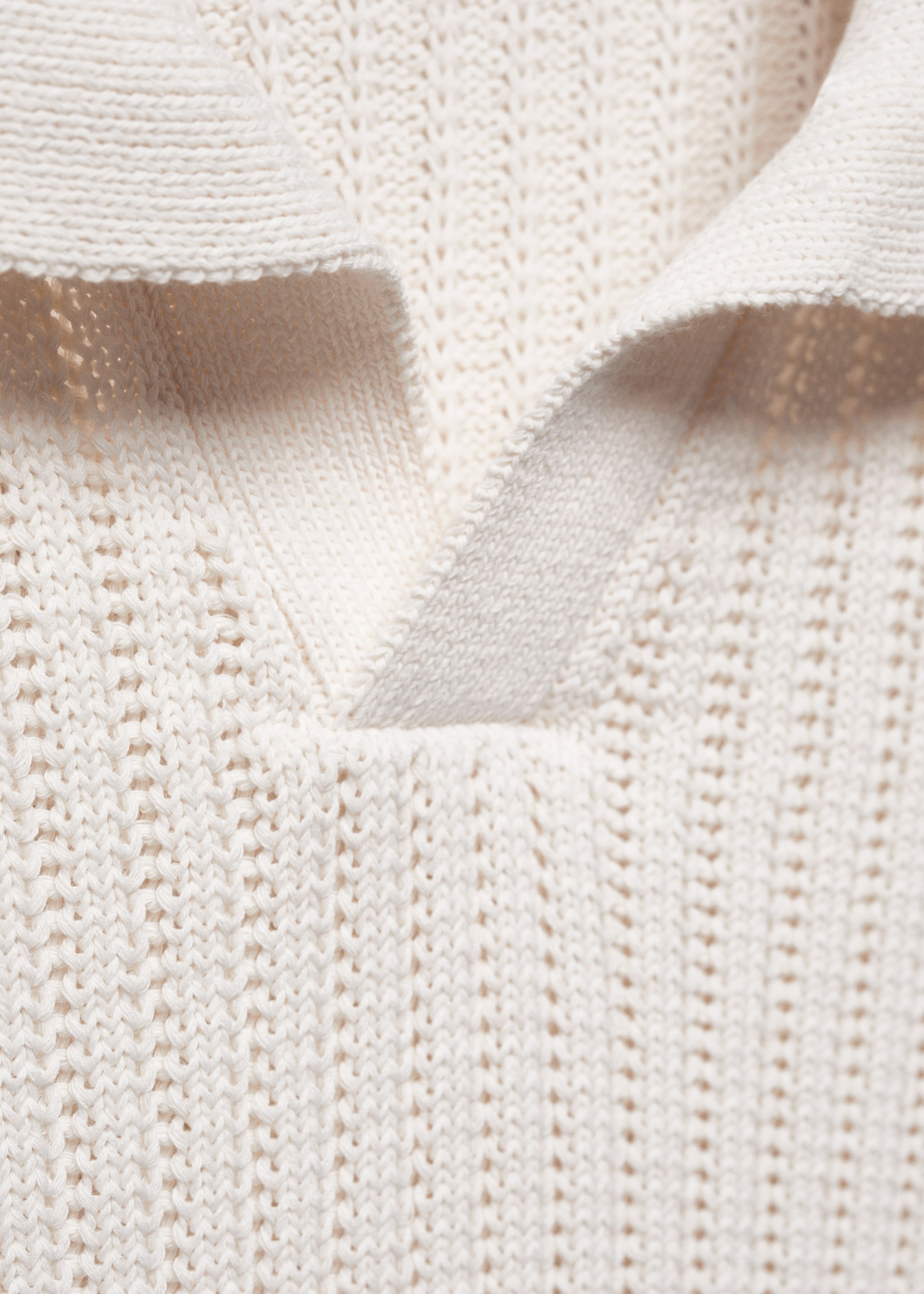 Rupičasta pletena polo majica - Detalji artikla 8