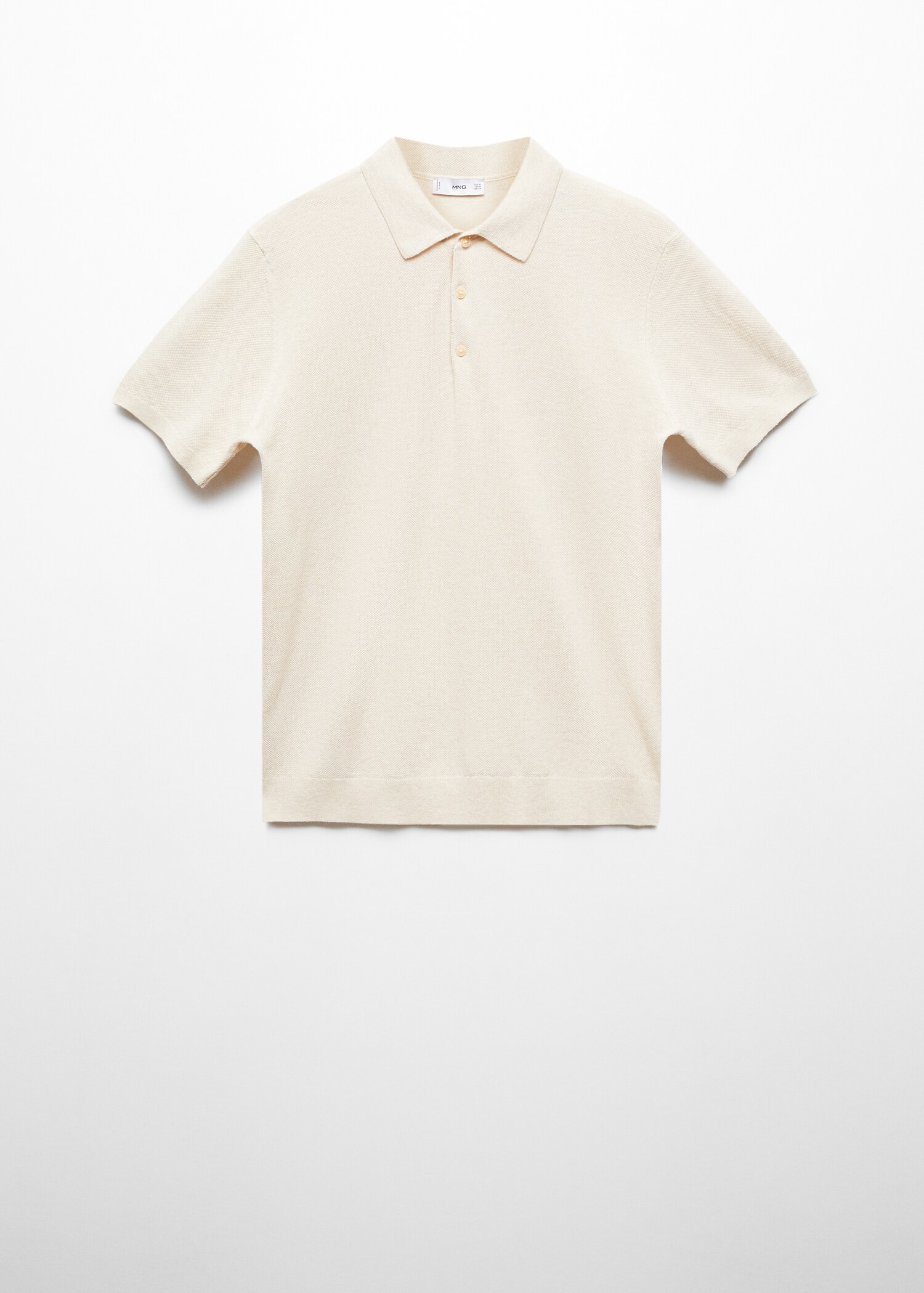 Short-sleeve knitted polo shirt - Article without model