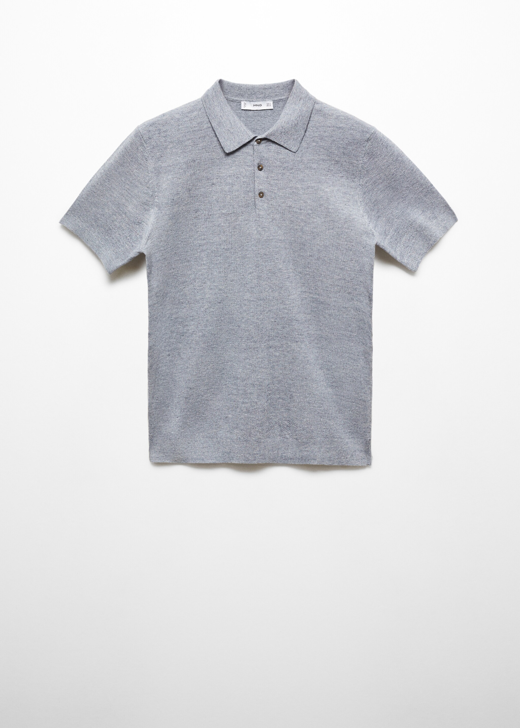 Short-sleeve knitted polo shirt - Article without model