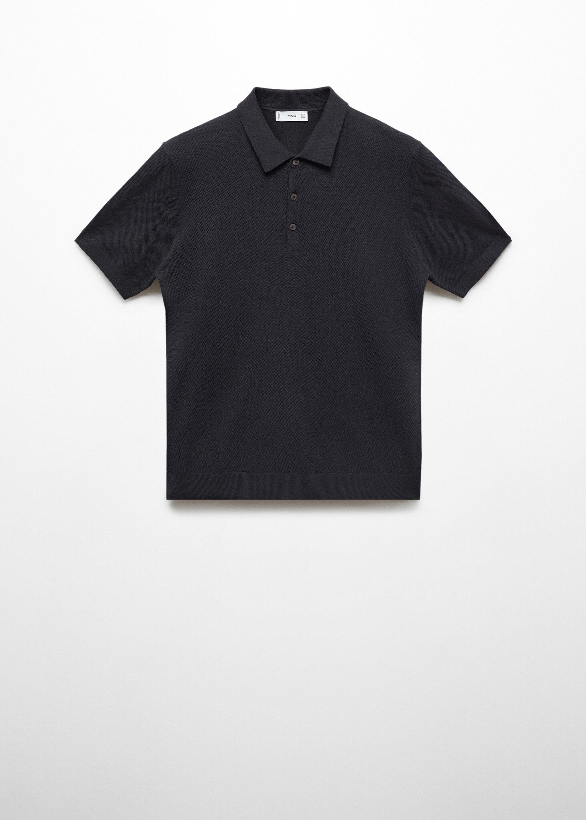 Kurzärmliges Strick-Poloshirt - Artikel ohne Model, Dunkles Marineblau. Ref: 67075981-00.