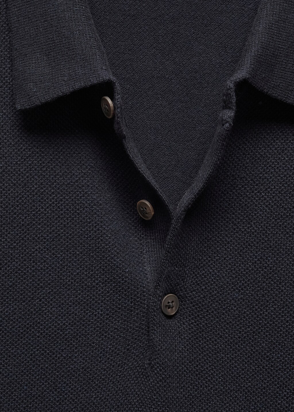 トップス is-ness 23SS KNITTED BIG POLO indigo L COLLARED POLO SWEATSHIRT - INDIGO | COS