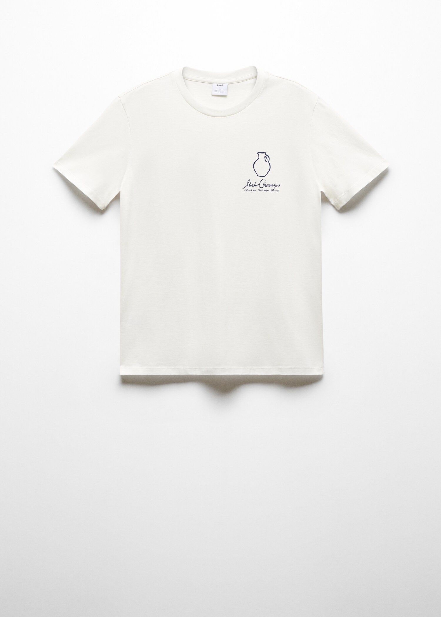100% cotton t-shirt with printed detail - Article without model