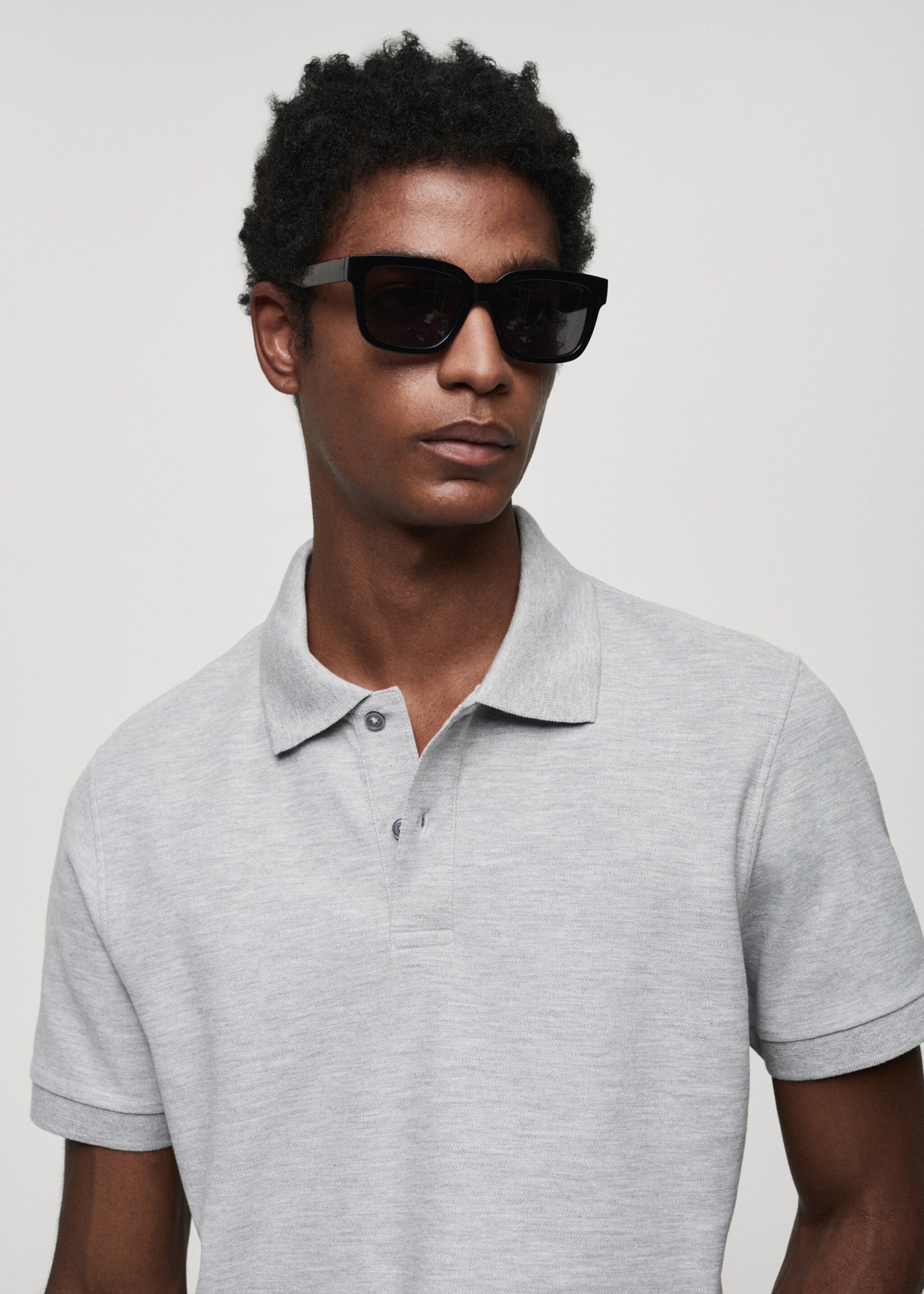 100% cotton pique polo shirt - Details of the article 1