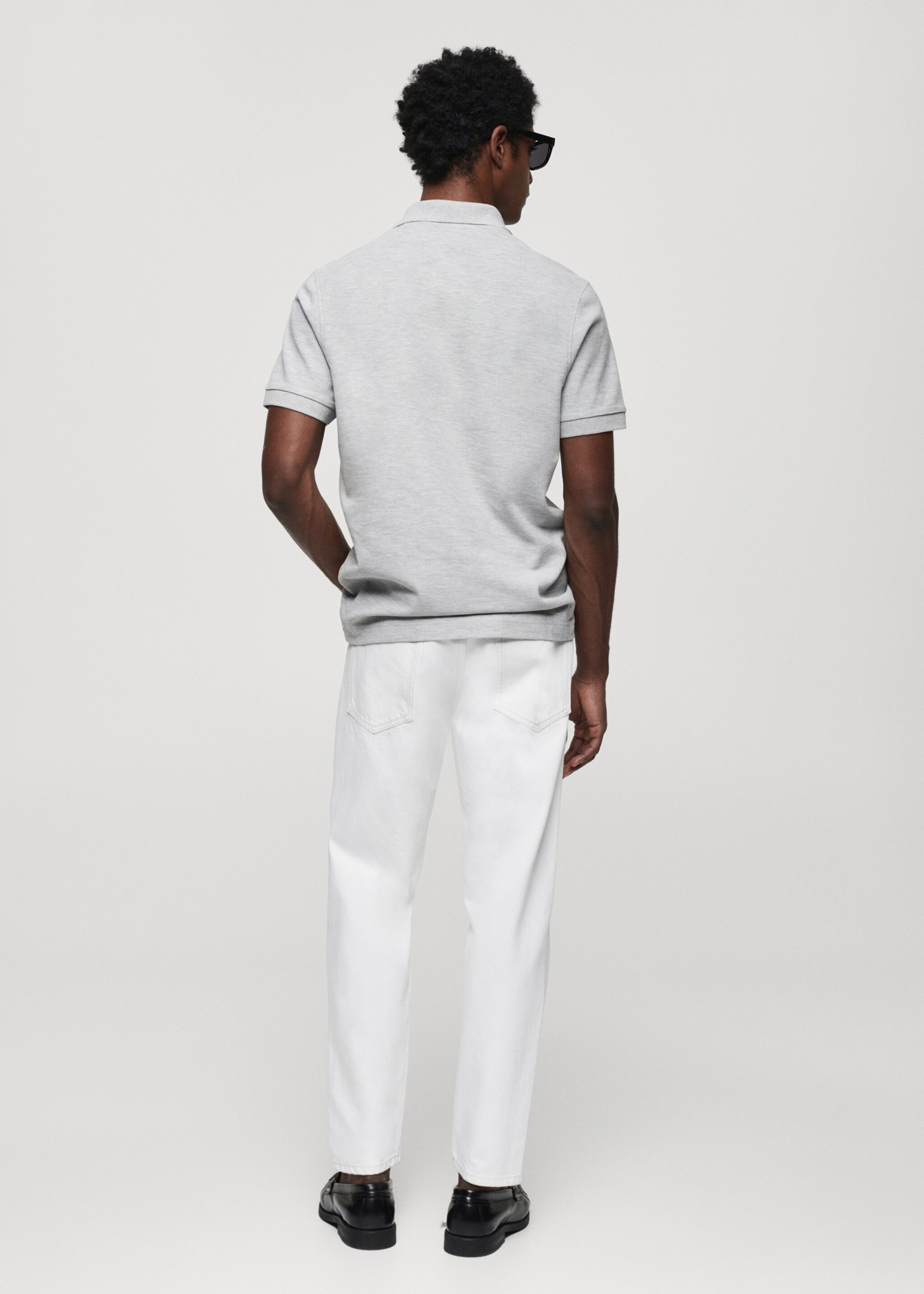 100% cotton pique polo shirt - Reverse of the article