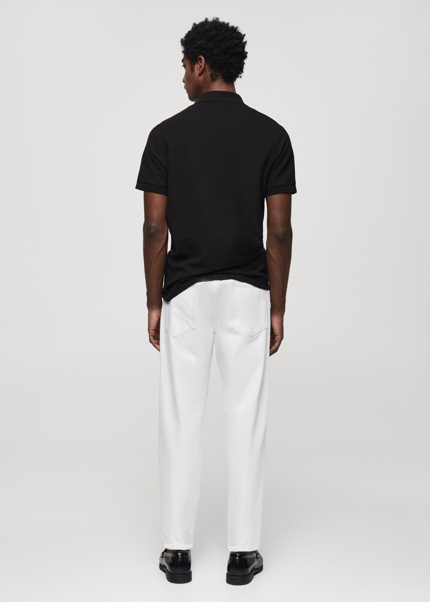 100% cotton pique polo shirt - Reverse of the article