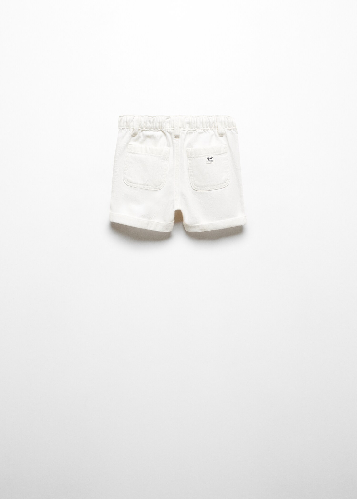 Elastic waist denim Bermuda shorts - Reverse of the article