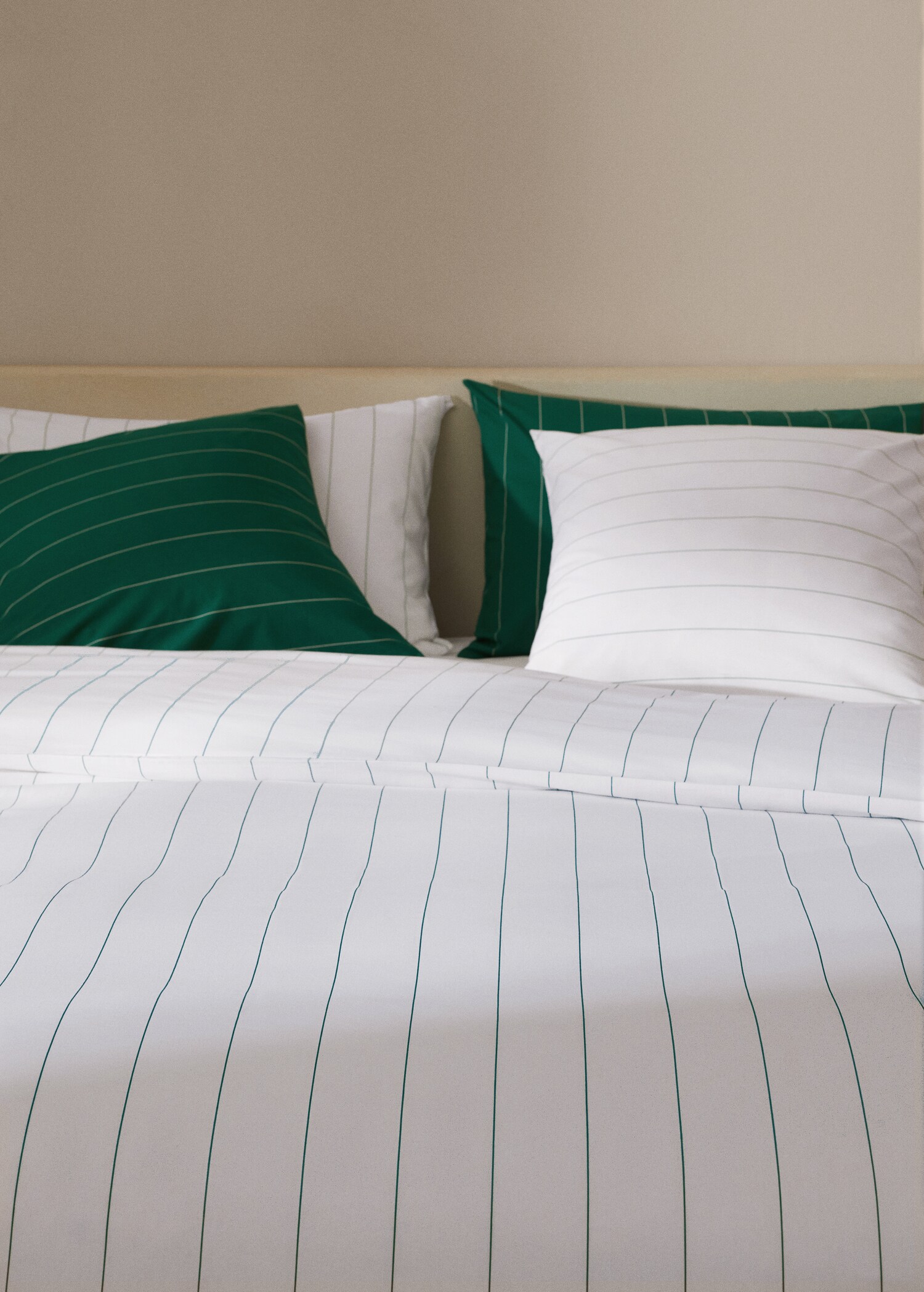 Baumwoll-Bettbezug mit Streifenmuster für 180 cm Bett - Detail des Artikels 7
