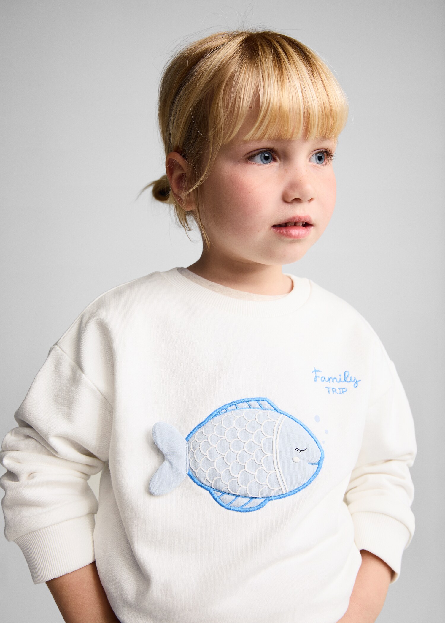 Besticktes Baumwoll-Sweatshirt - Detail des Artikels 1