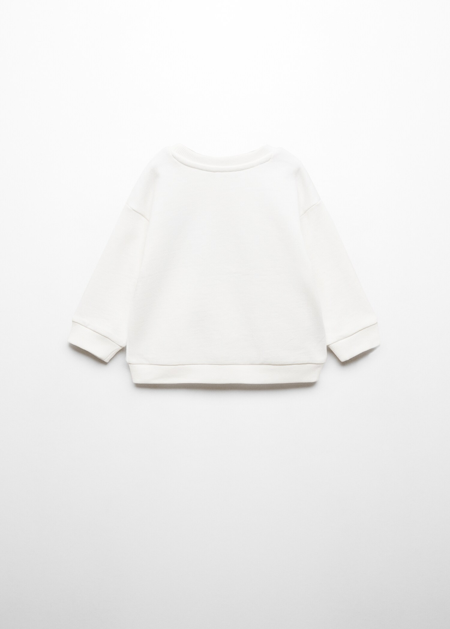 Besticktes Baumwoll-Sweatshirt - Rückseite des Artikels