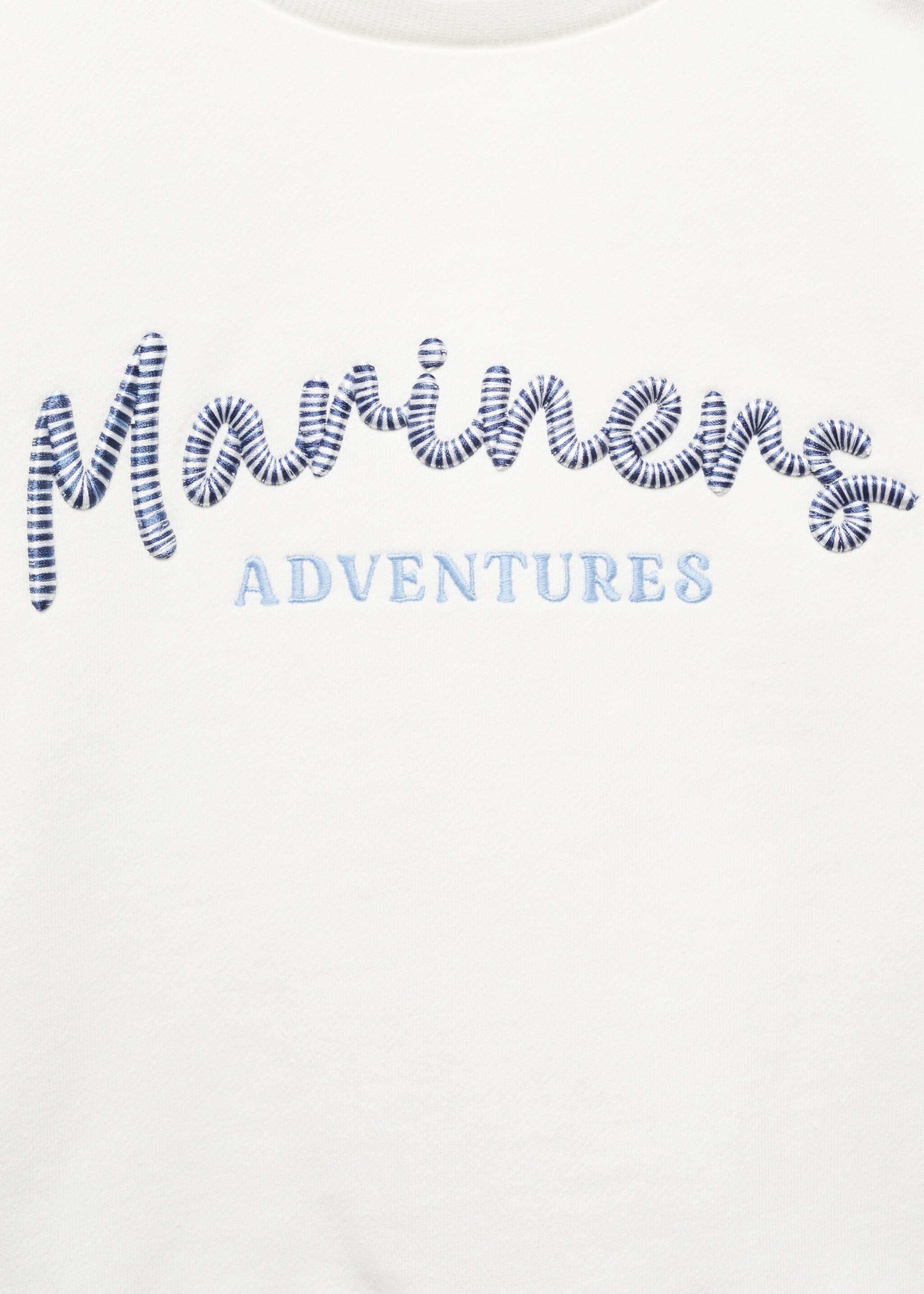 Embossed message cotton sweater - Details of the article 8, Off White. Ref: 67076002-00.