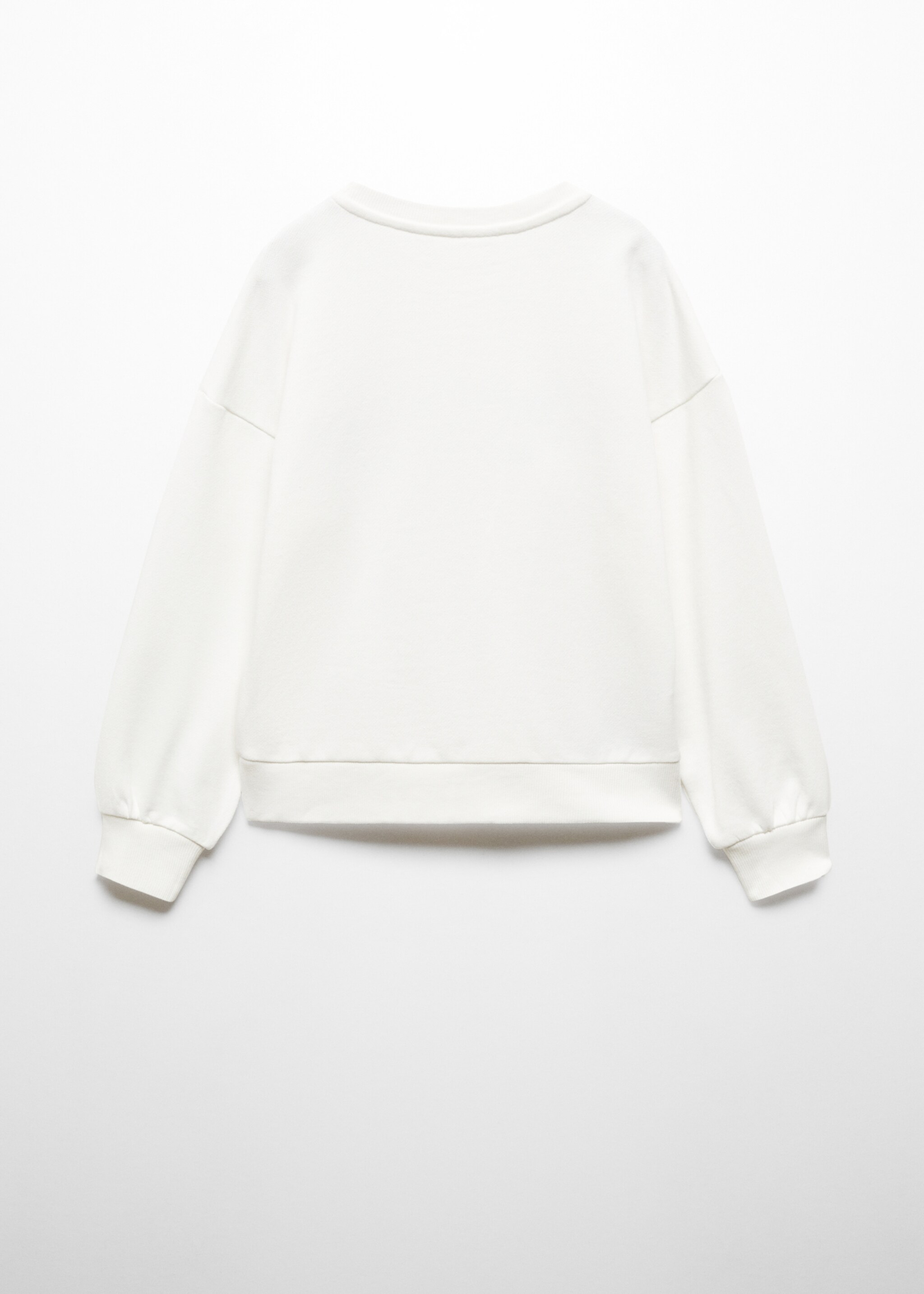 Embossed message cotton sweater - Reverse of the article, Off White. Ref: 67076002-00.