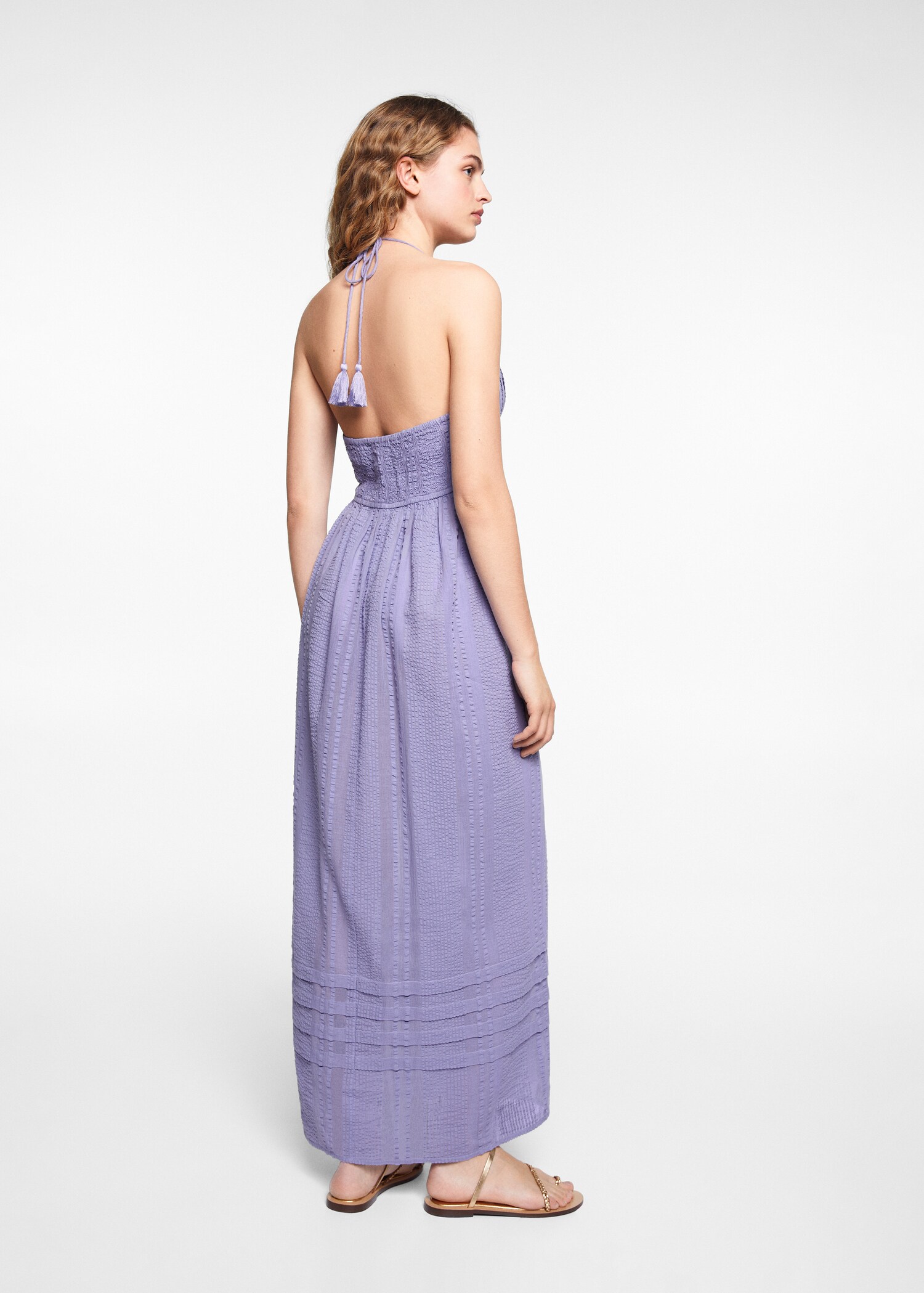 Texturiertes Maxi-Kleid - Rückseite des Artikels