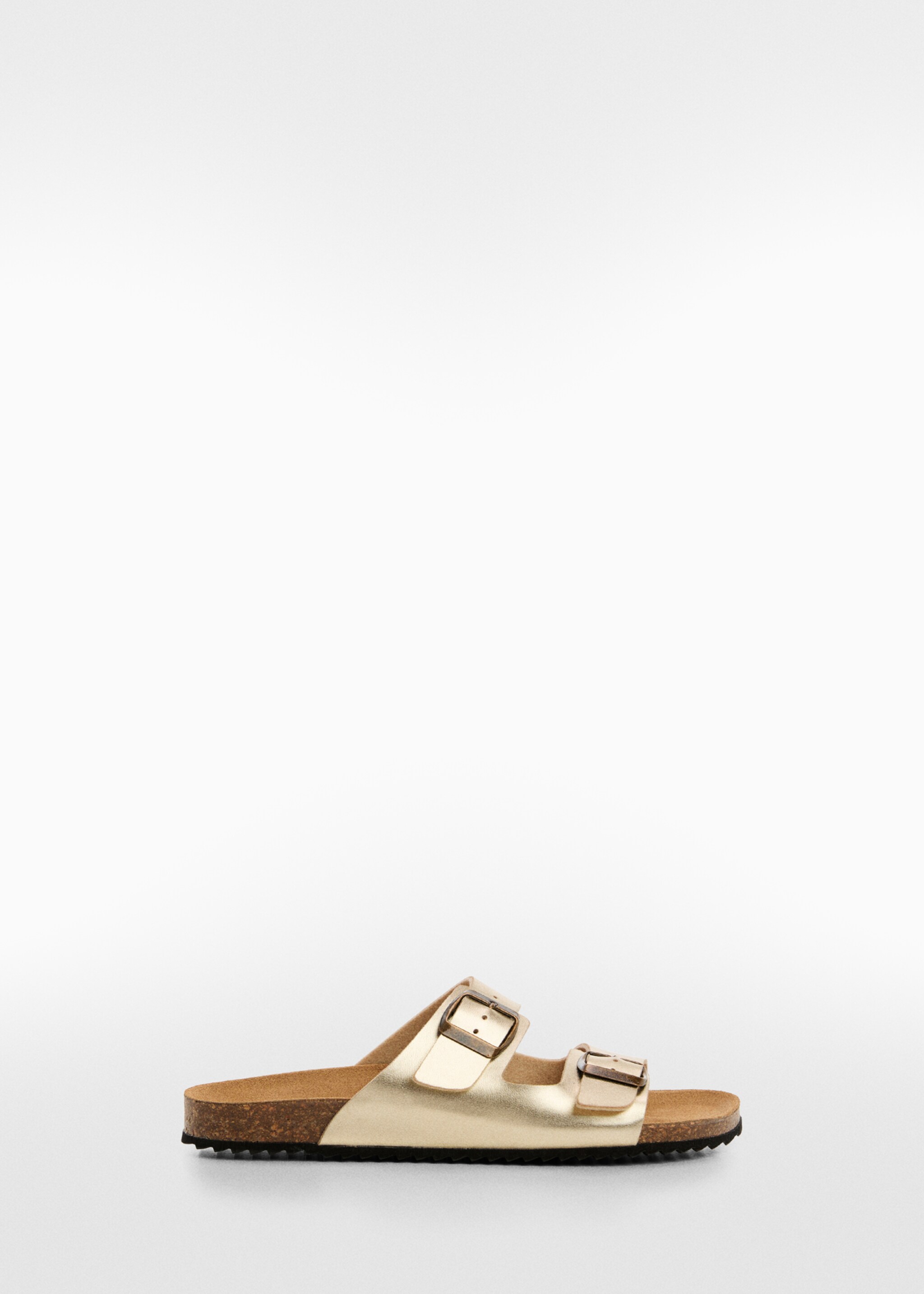 Sandale mit metallisierten Schnallen - Artikel ohne Model, Gold. Ref: 67076009-00.