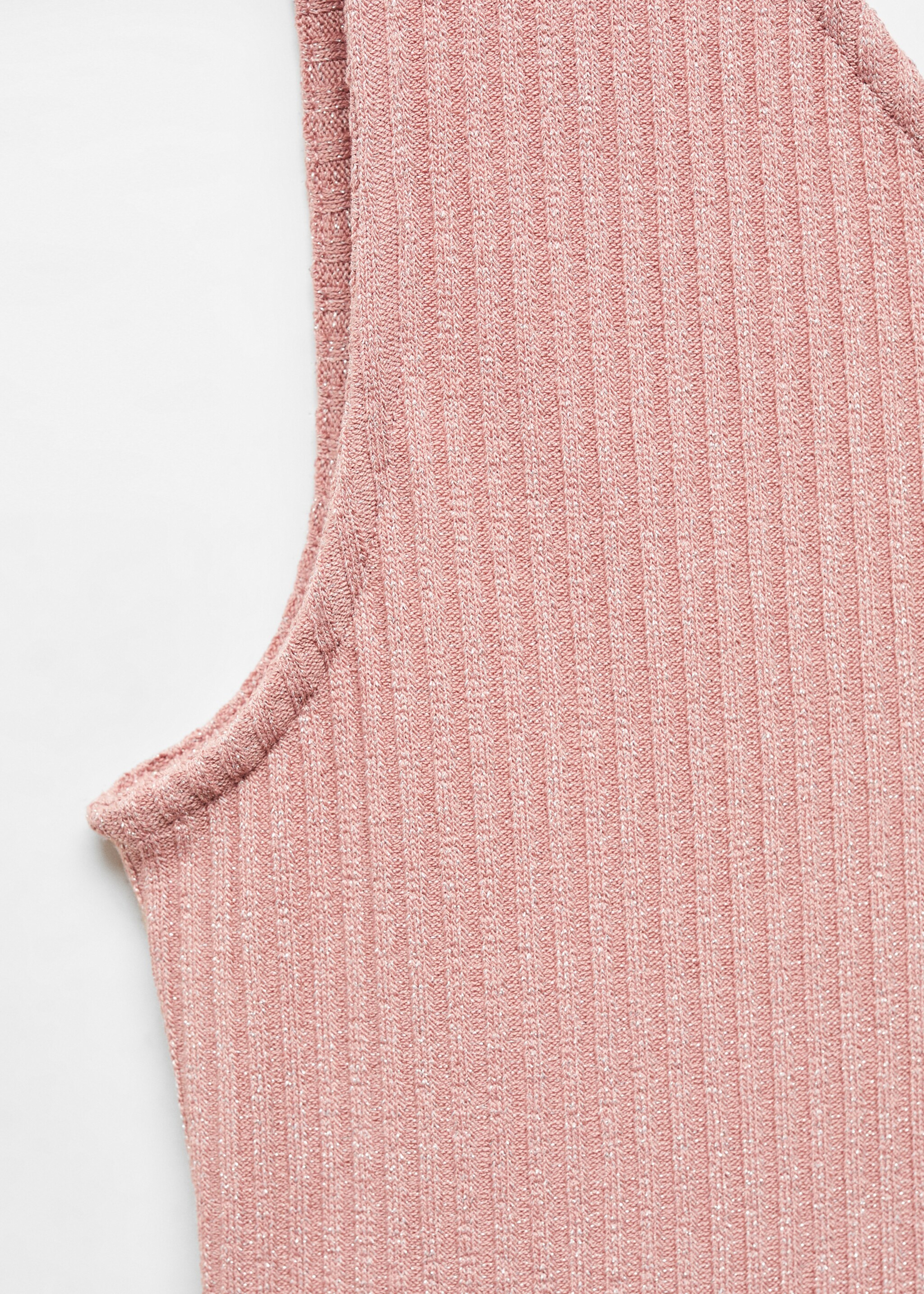 Lurex ribbed top - Details of the article 8, Pink. Ref: 67076010-00.