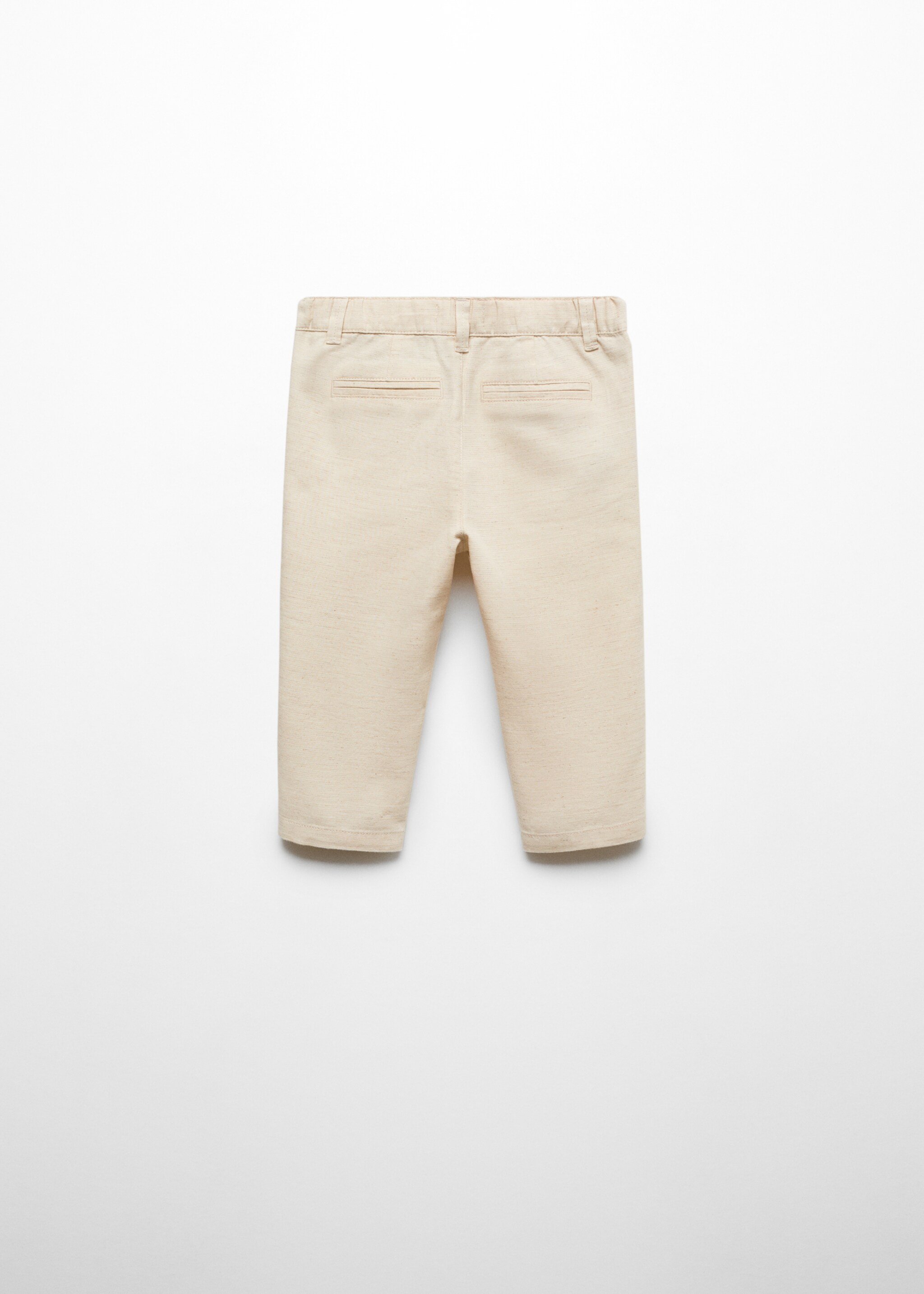 Straight linen-blend trousers - Reverse of the article