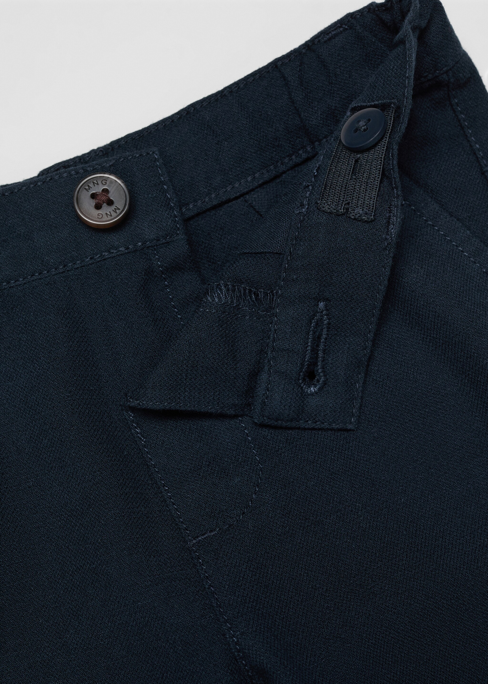 Straight linen-blend trousers - Details of the article 8