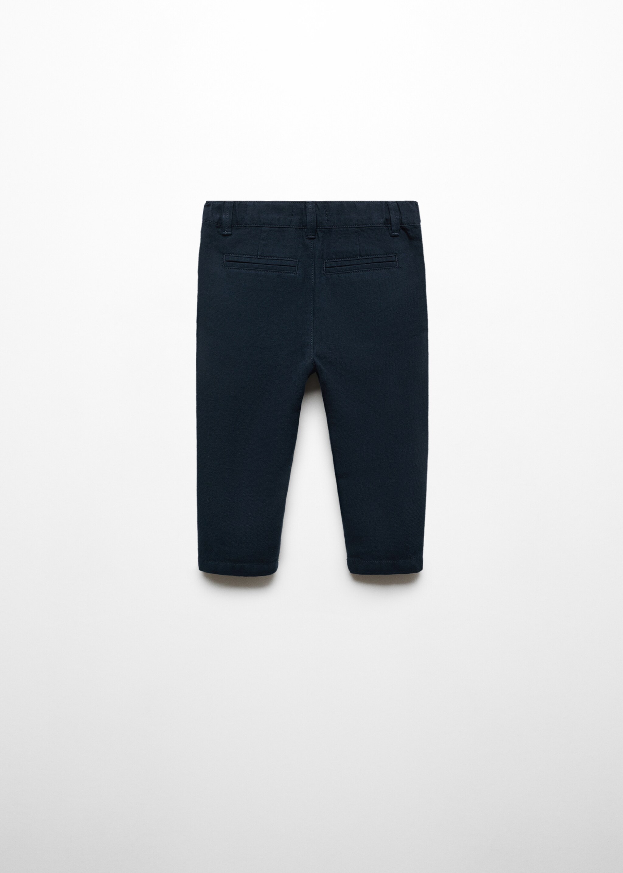 Straight linen-blend trousers - Reverse of the article