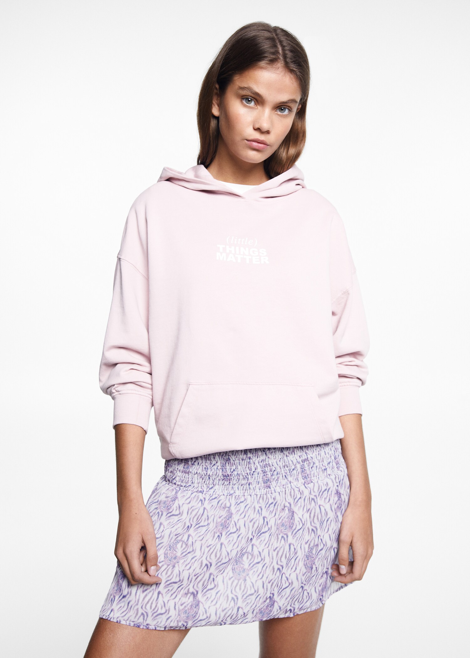 Falda fluida estampada - Plano medio