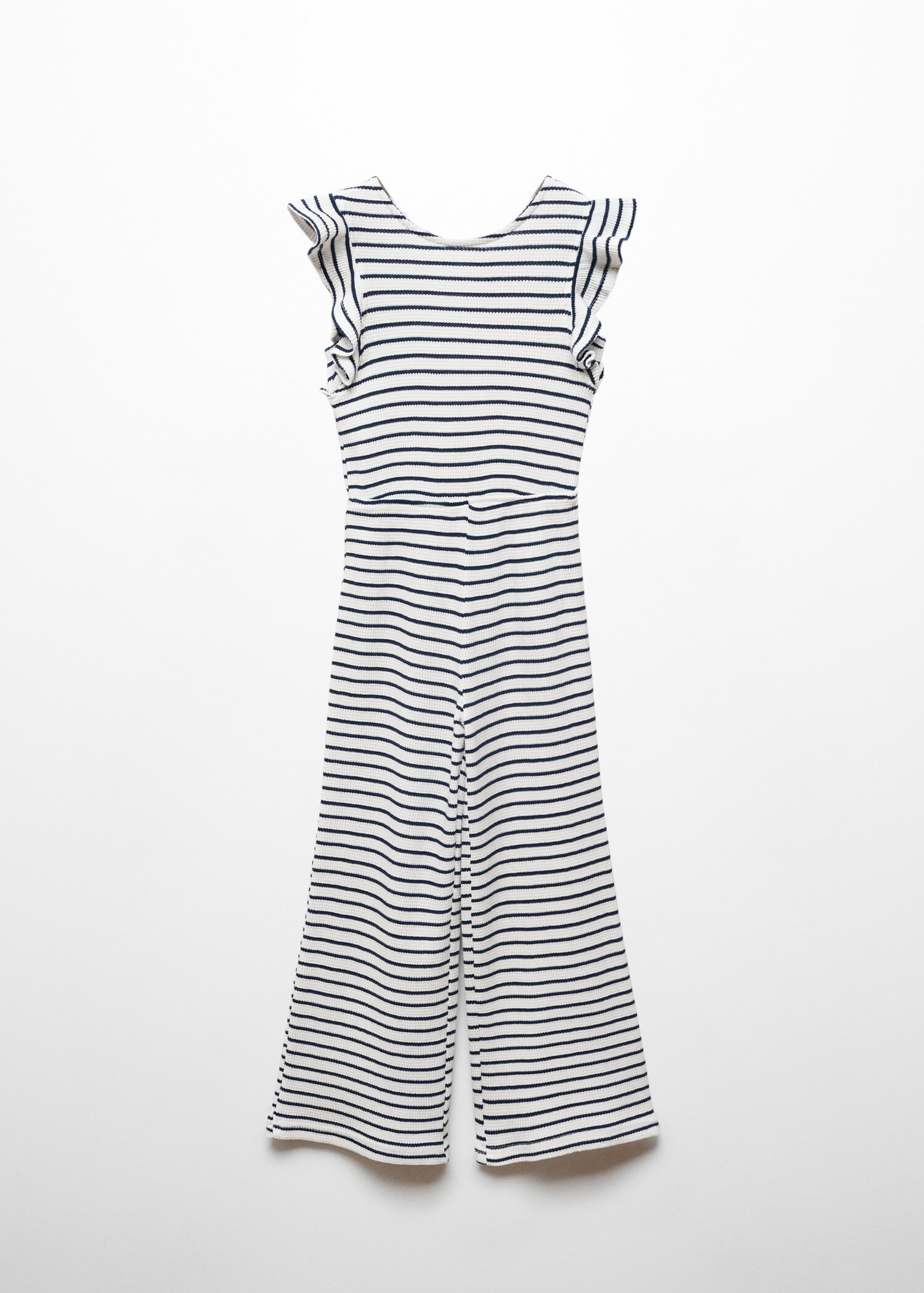 Randig jumpsuit med volang - Artikel utan modell