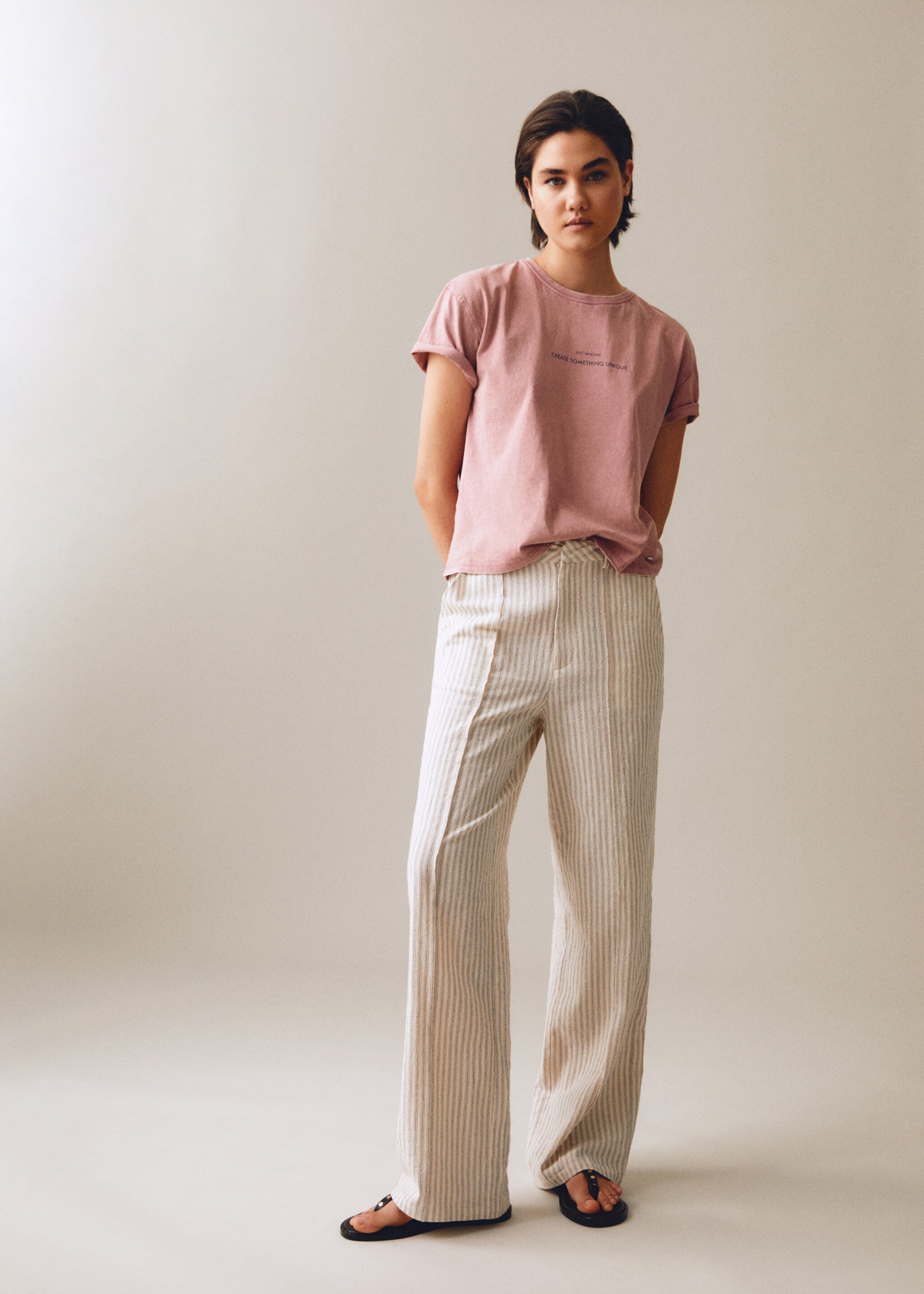 Gestreepte straight-fit broek - Detail van het artikel 5