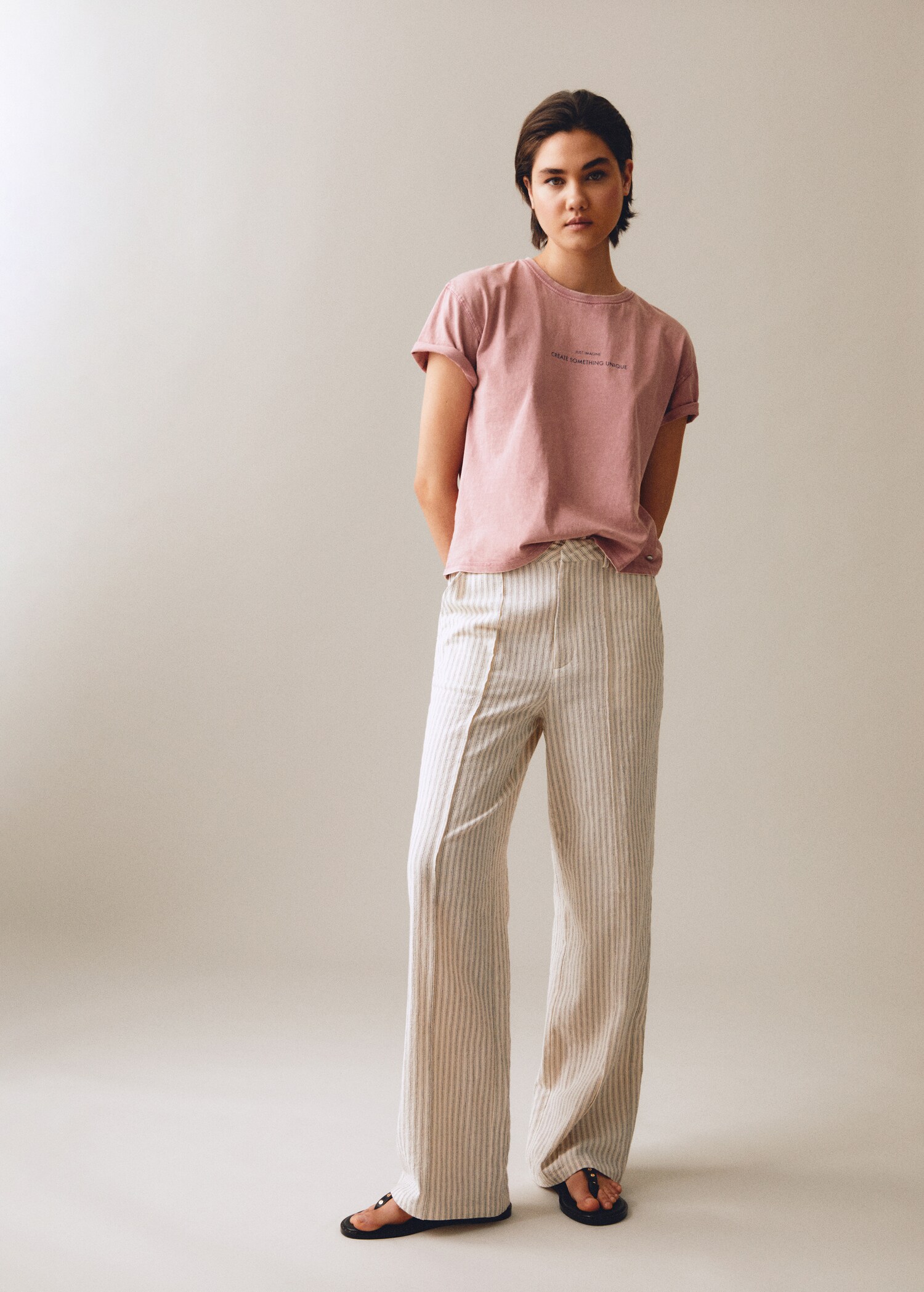 Gestreepte straight-fit broek - Detail van het artikel 5