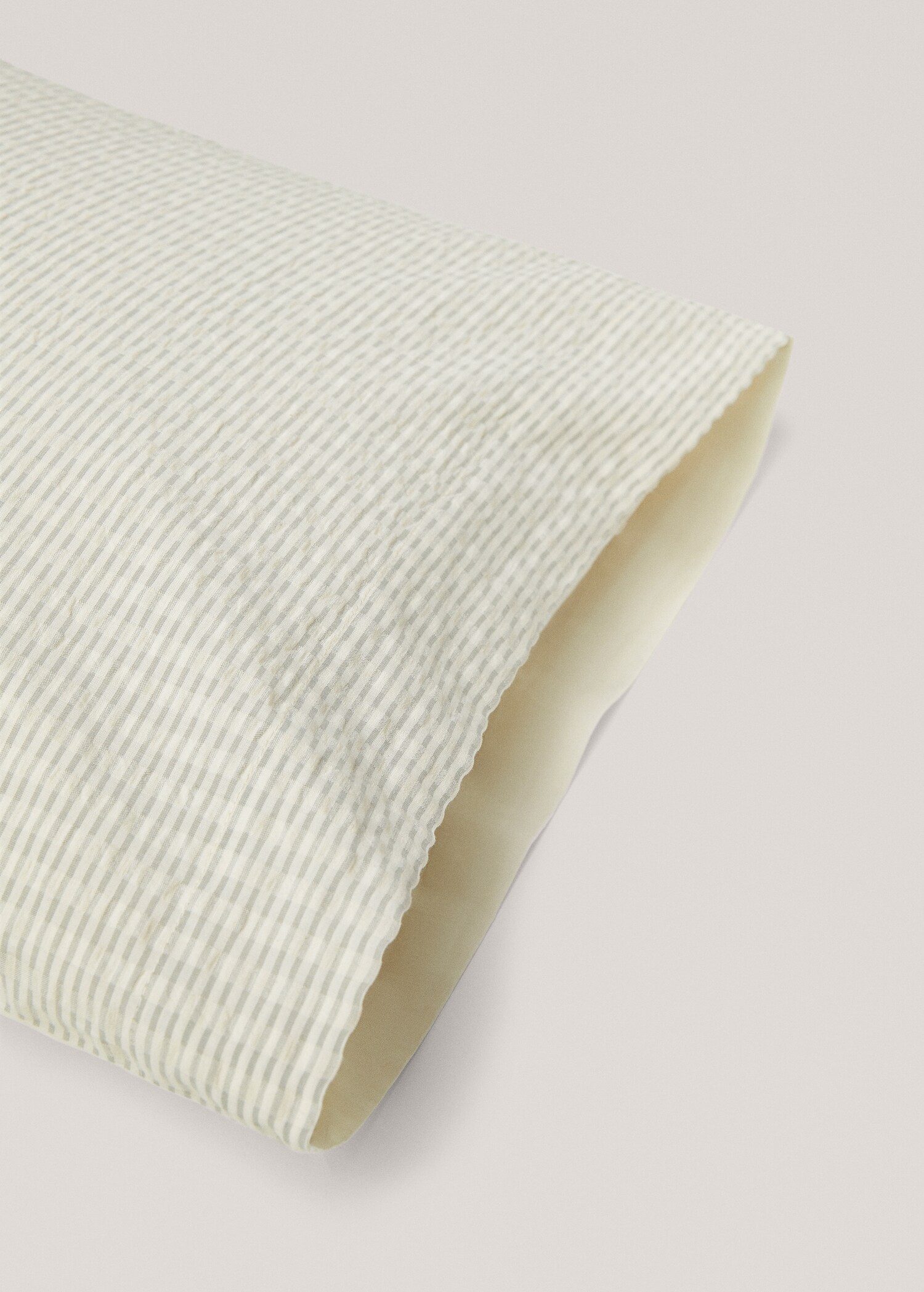 Woven stripe seersucker pillowcase 45x110cm - Details of the article 1