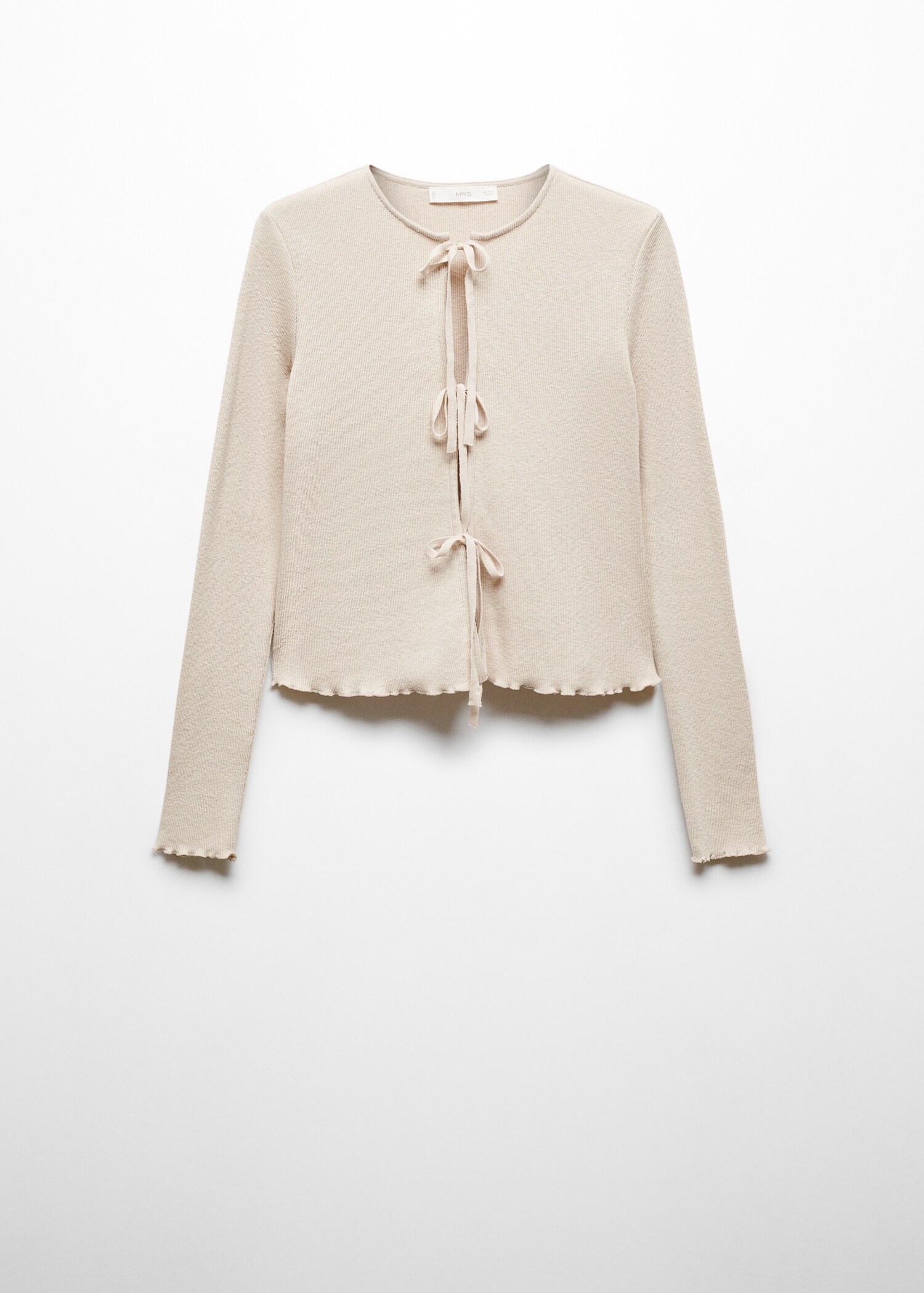 Knitted cardigan with ties - Article without model
