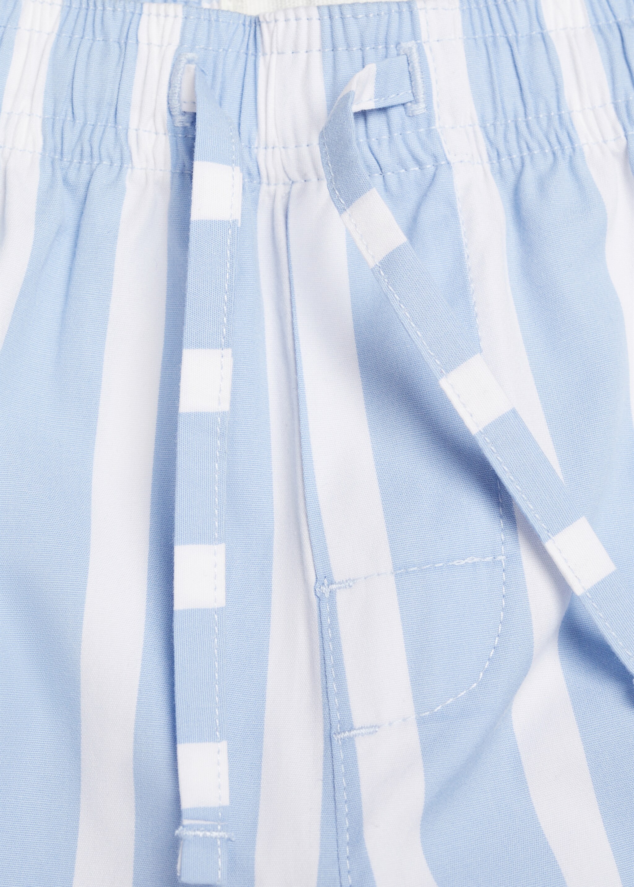 Kurzer Streifen-Pyjama aus Baumwolle - Detail des Artikels 0