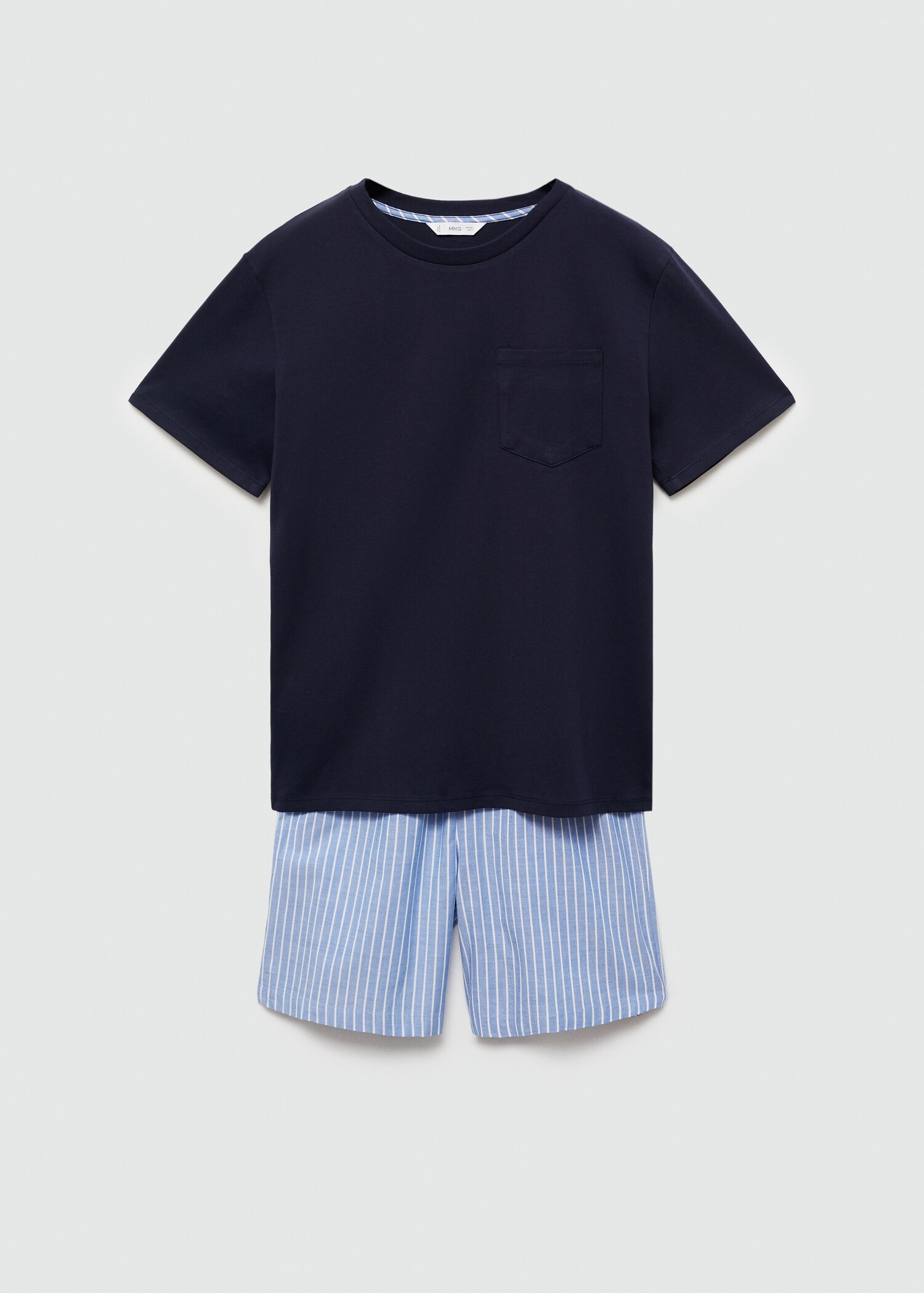 Pyjama court coton rayures - Article sans modèle