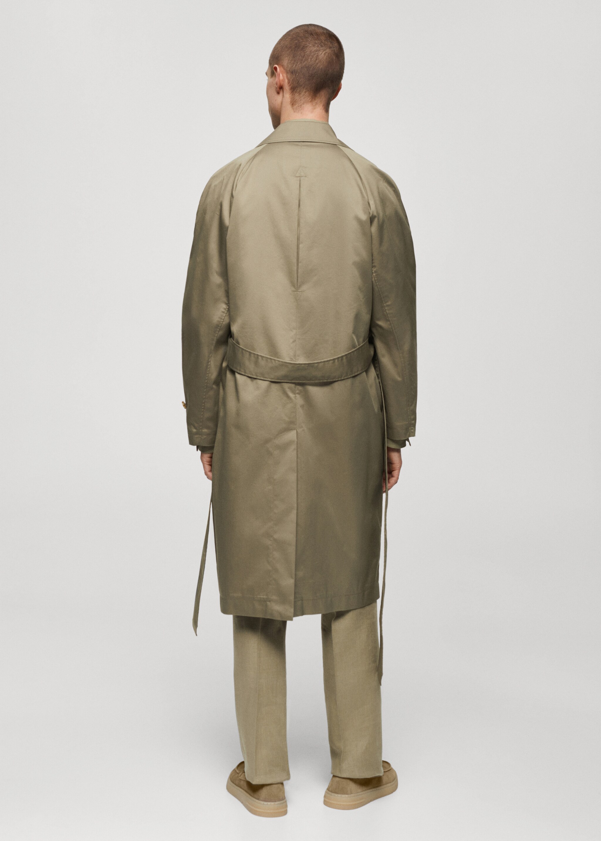 Gabardina algodón cinturón - Reverso del artículo