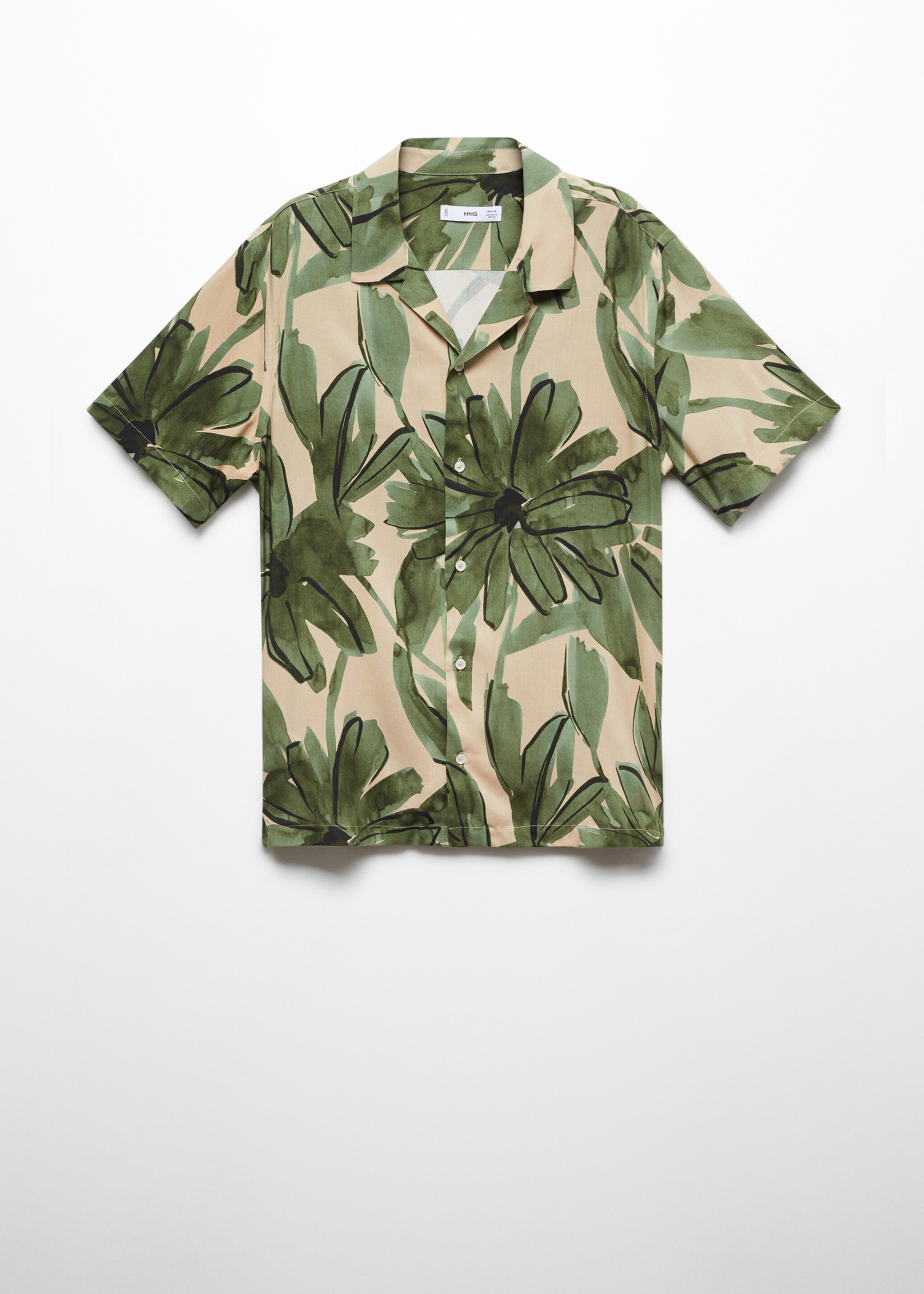Fließendes Hemd mit Tropical-Print - Artikel ohne Model