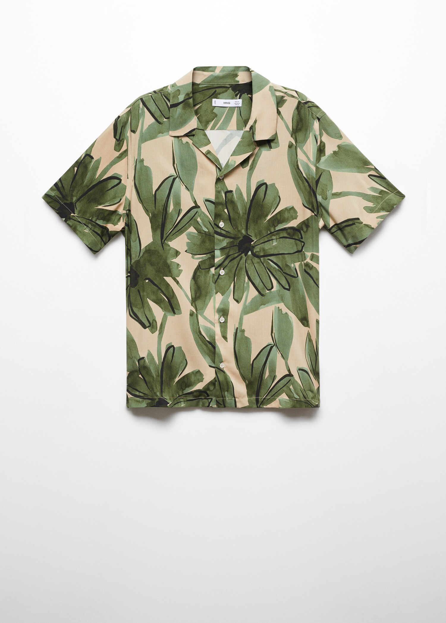 Flowing tropical-print shirt - Article without model