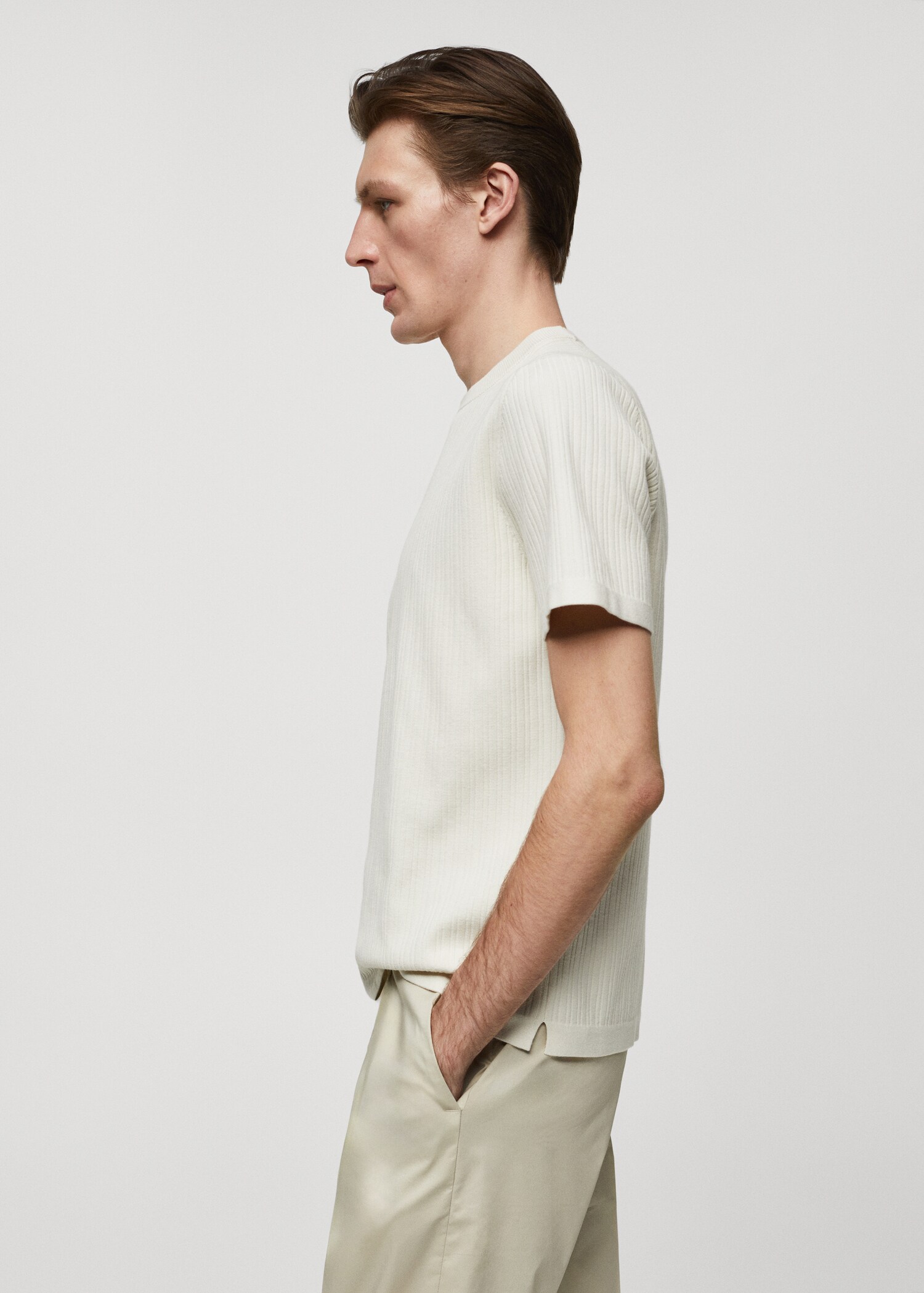 Ribbstickad t-shirt - Detaljer om artikeln 2