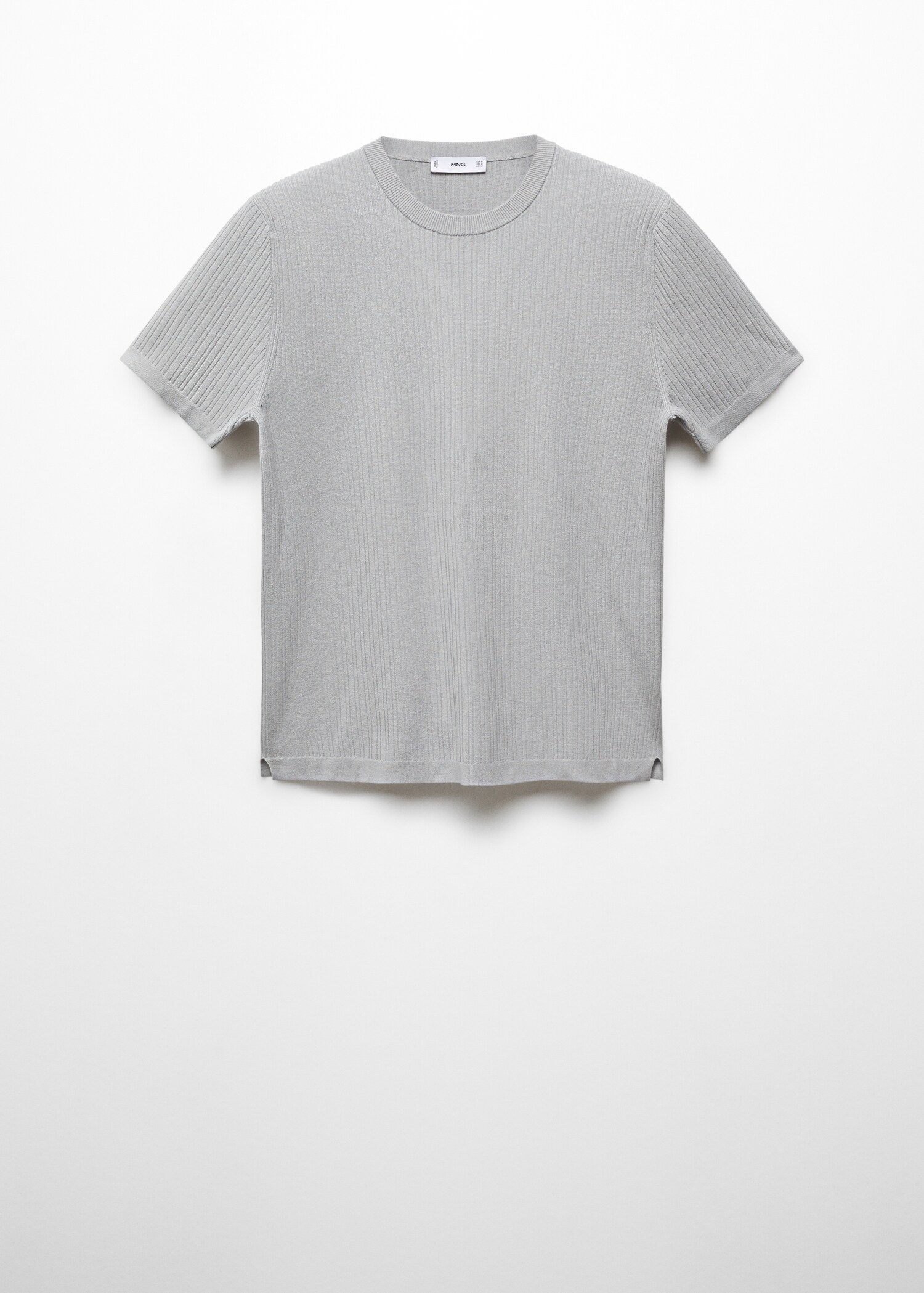 Ribbstickad t-shirt - Artikel utan modell