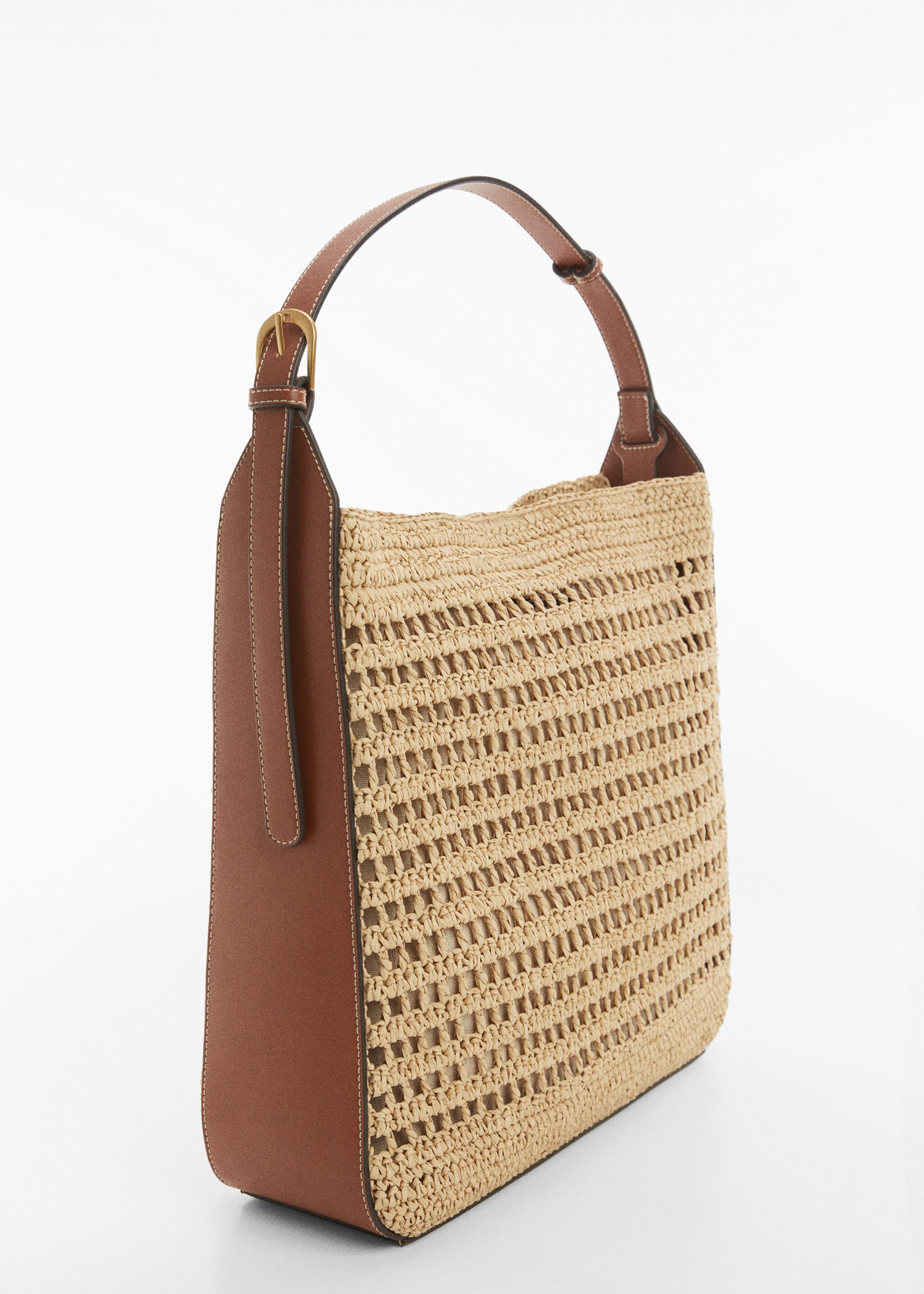 Bucket Bag aus Naturfaser - Mittlere Ansicht